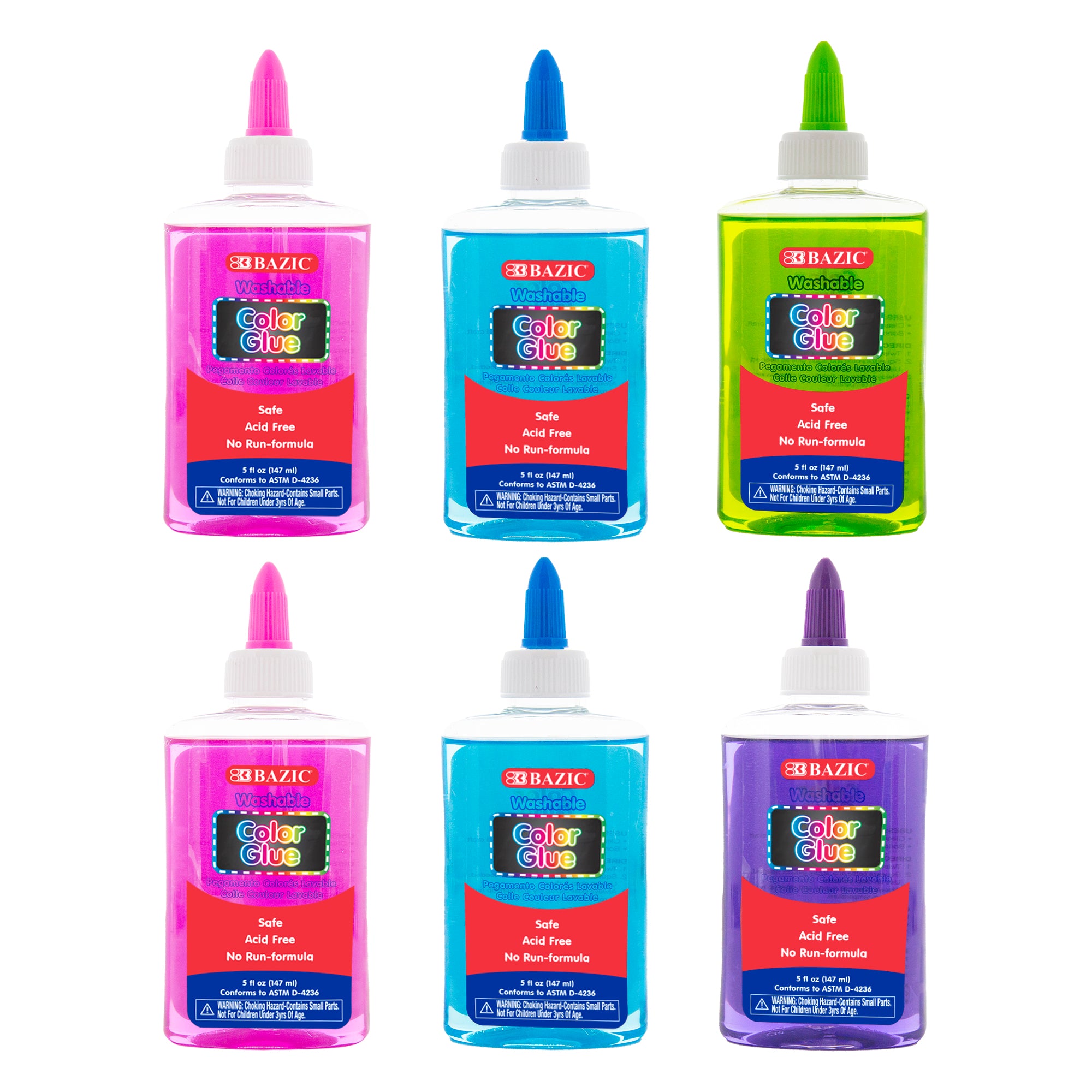 5 FL OZ (147 mL) Washable Clear Color School Glue