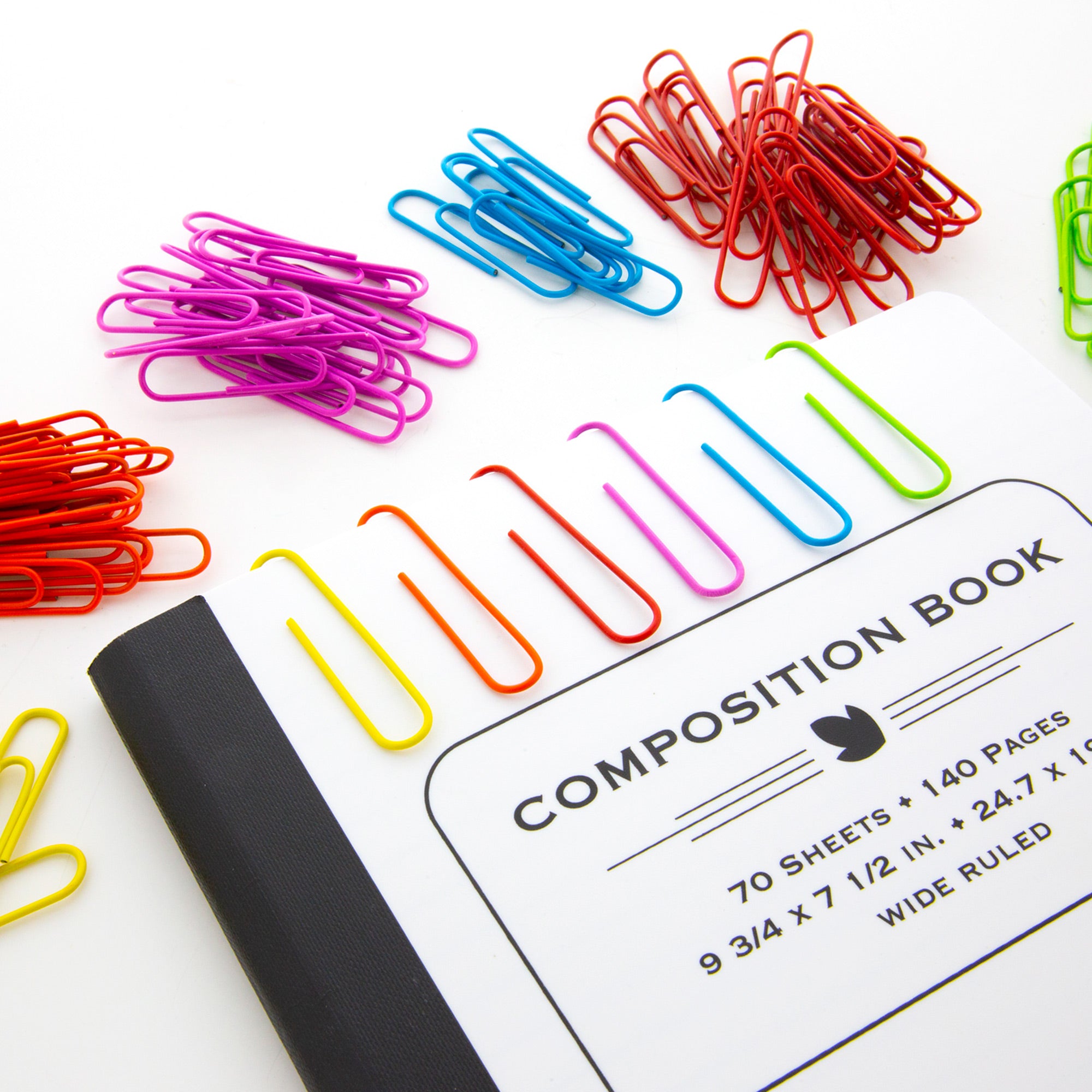 Jumbo Paper Clips, 50 mm, Vinyl-Coated, 100 Count