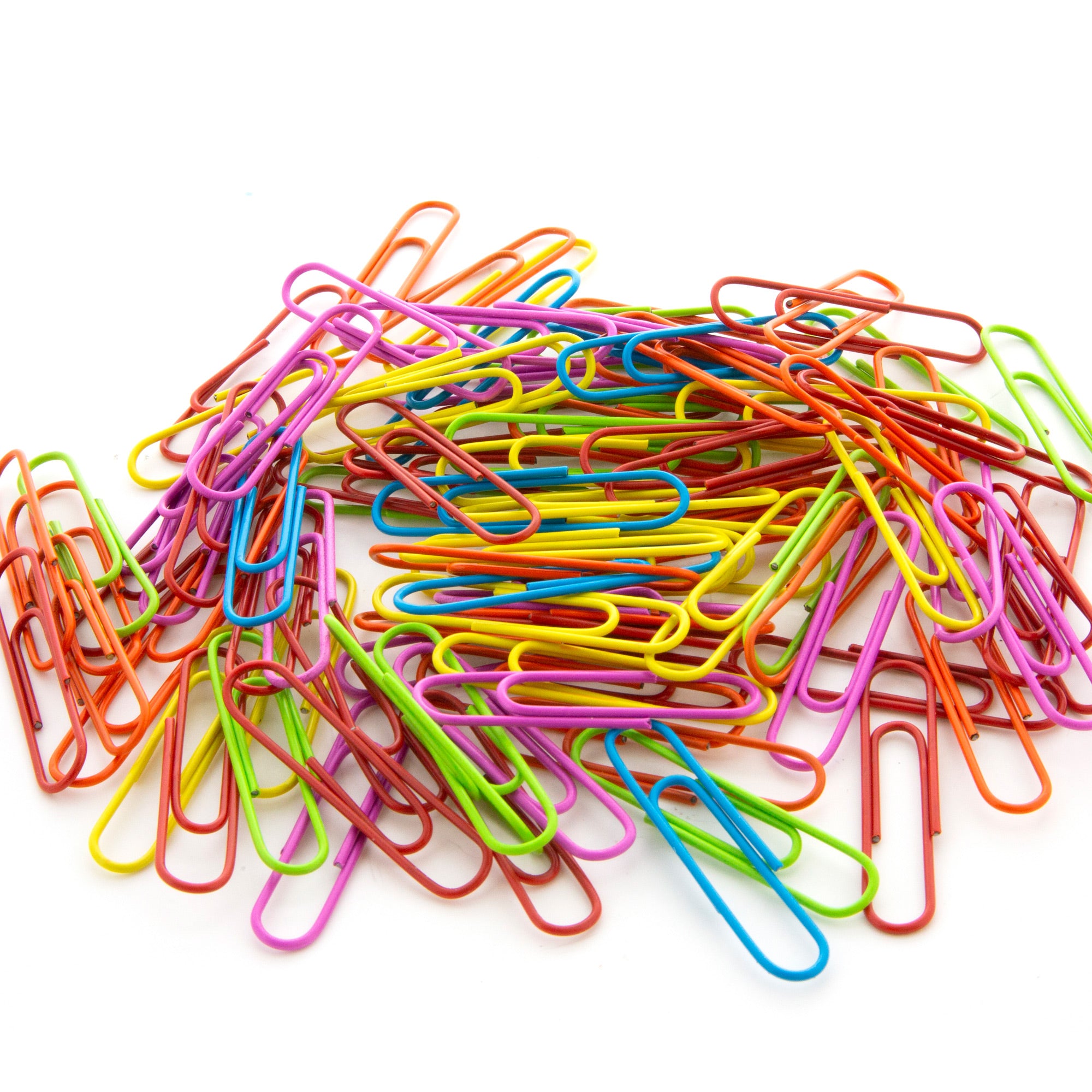Jumbo Paper Clips, 50 mm, Vinyl-Coated, 100 Count