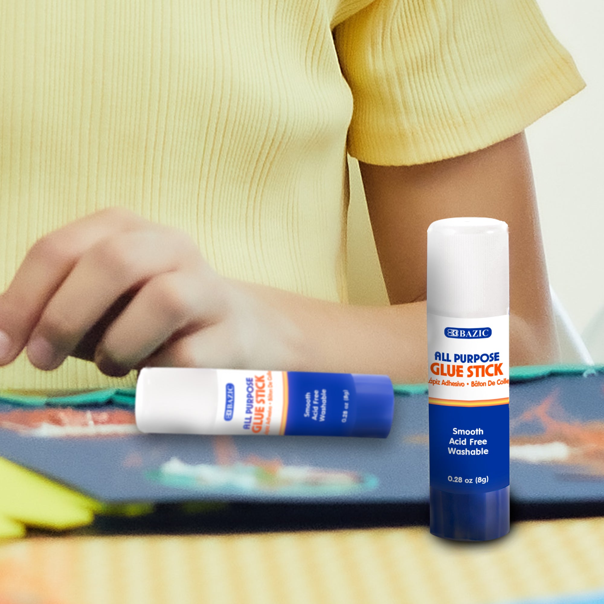 Glue Sticks, 0.28 Oz, Acid Free, Washable