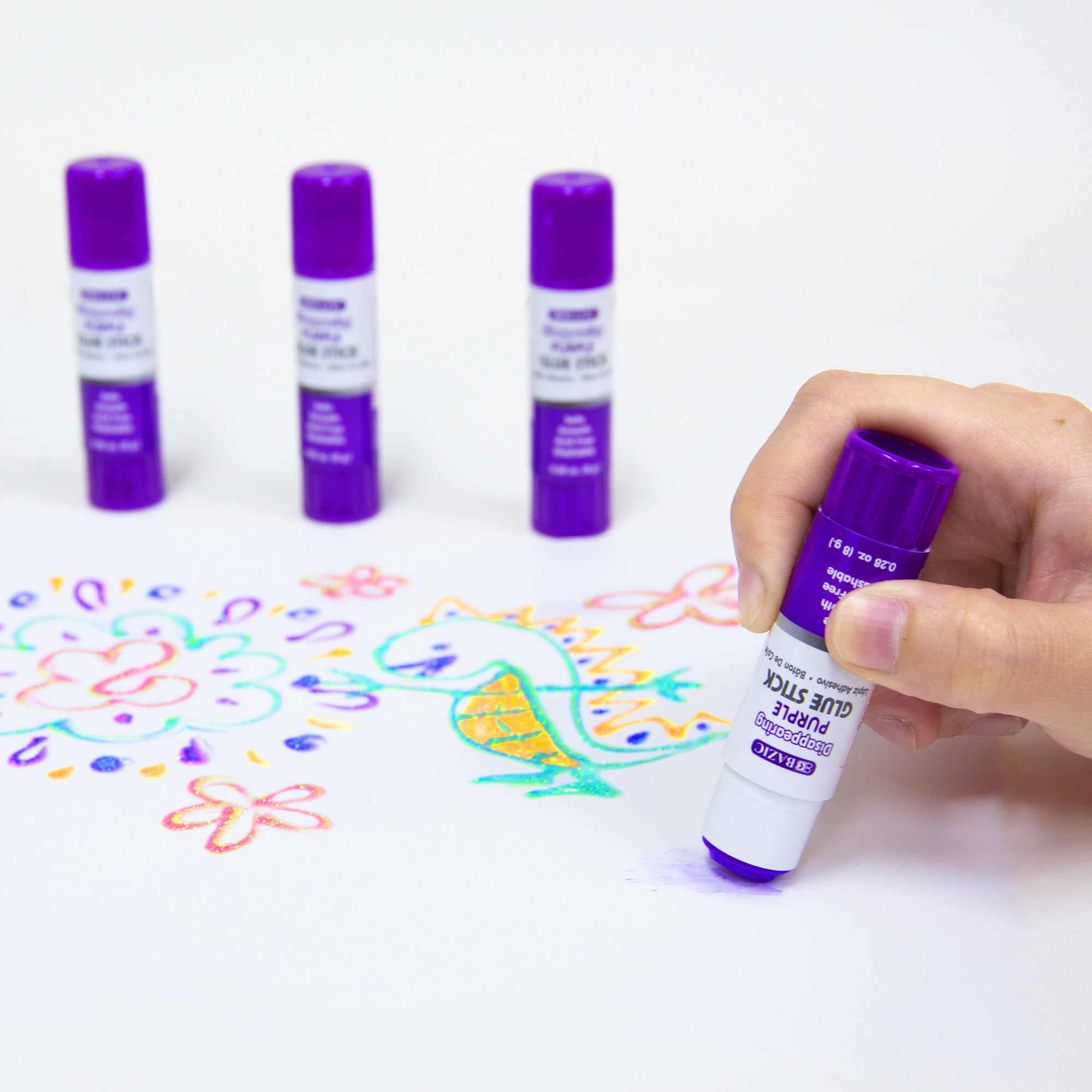 Washable Disappearing Purple Glue Sticks, 0.28 oz