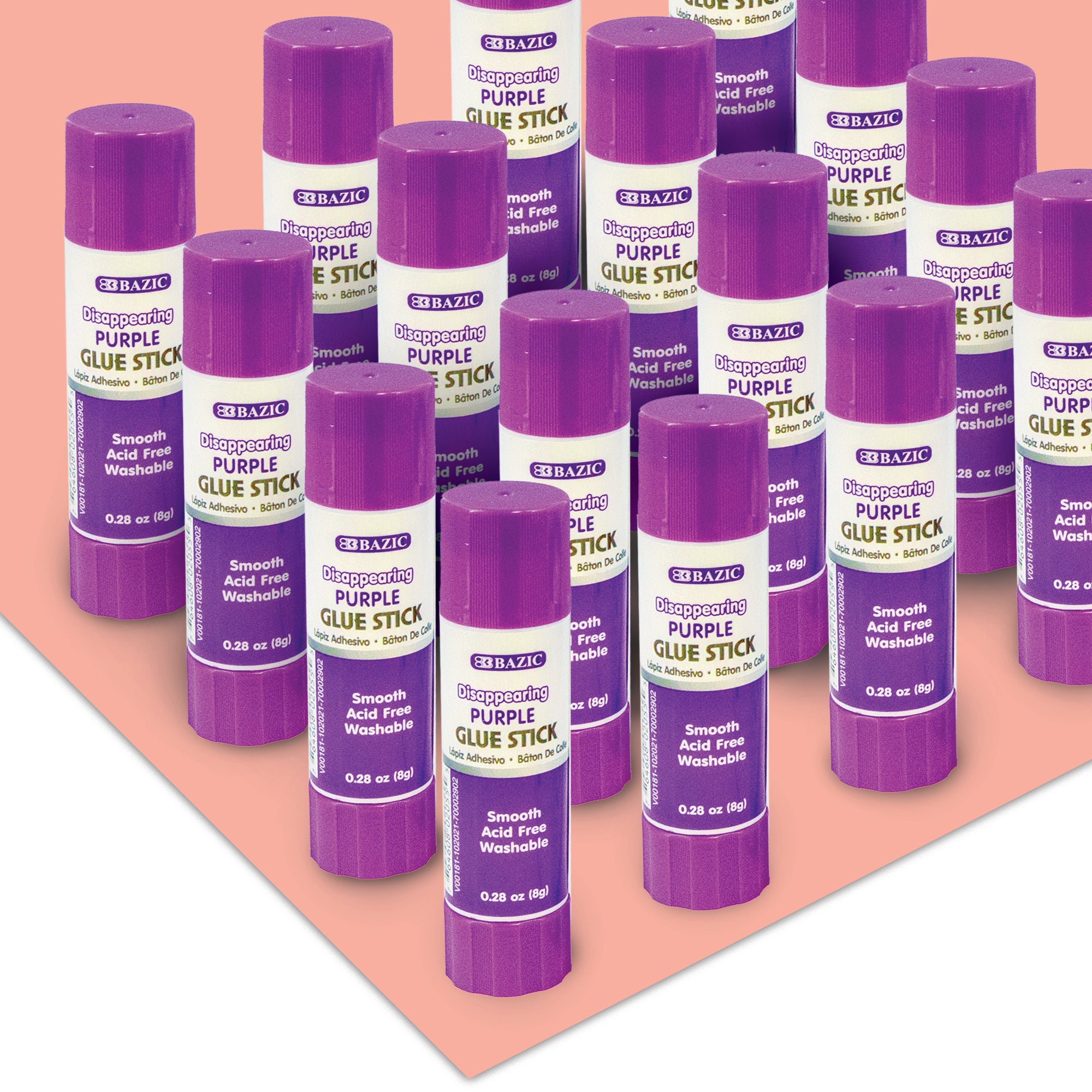 Washable Disappearing Purple Glue Sticks, 0.28 oz