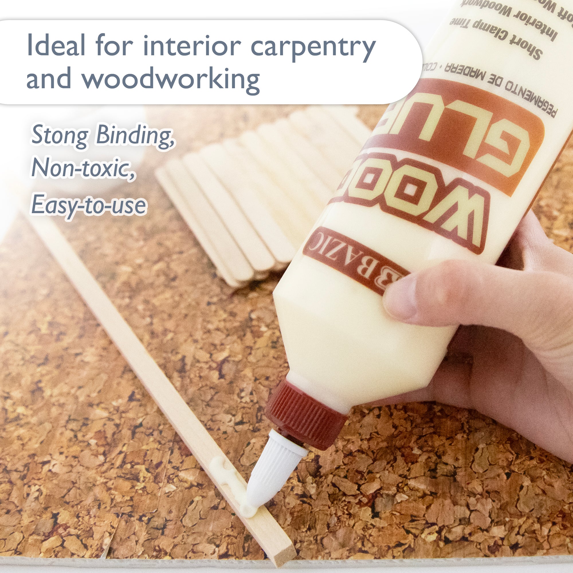 Wood Glue, 16 fl oz, for Woodworking Carpentry Crafts