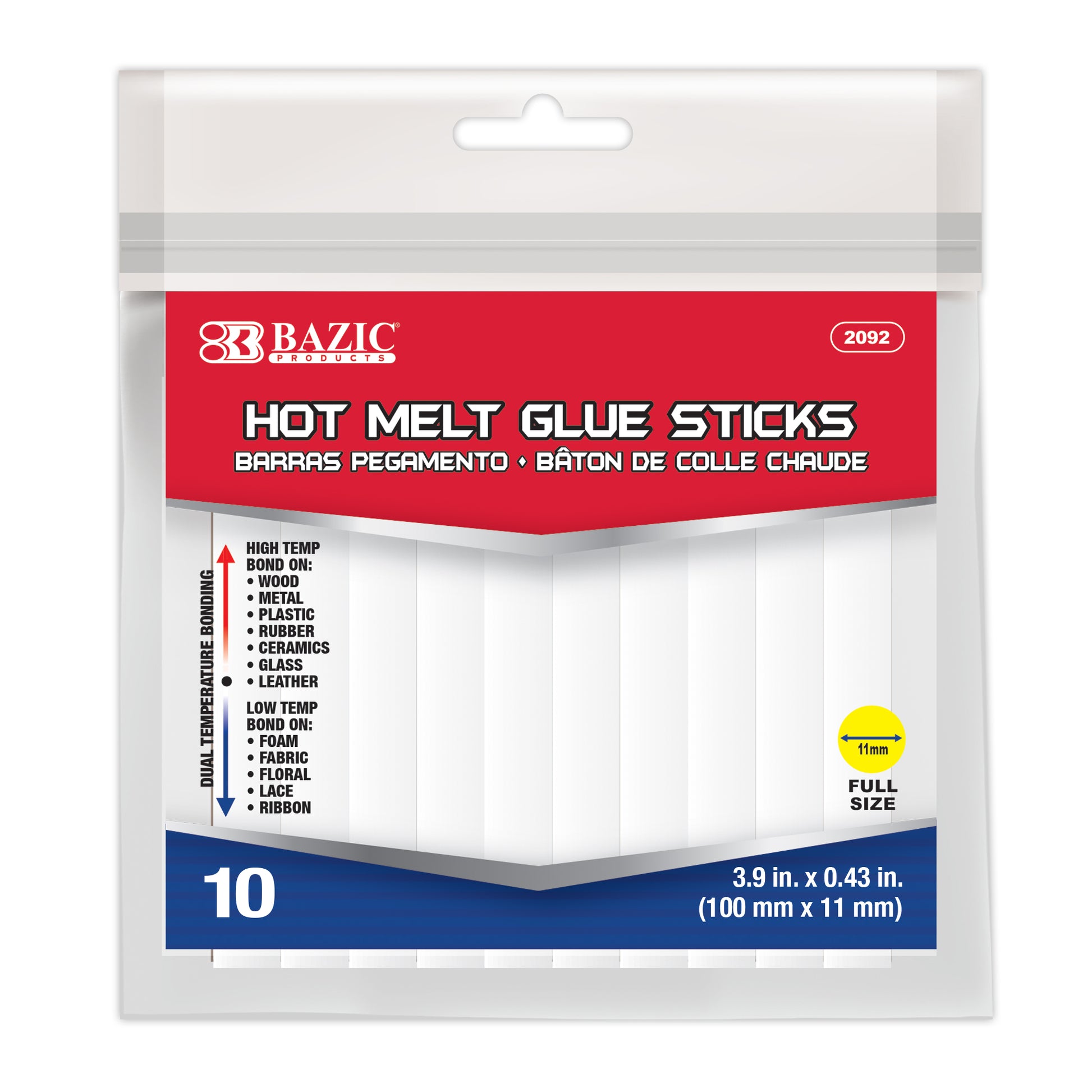 Dual Temp. Full Size Hot Melt Glue Sticks 