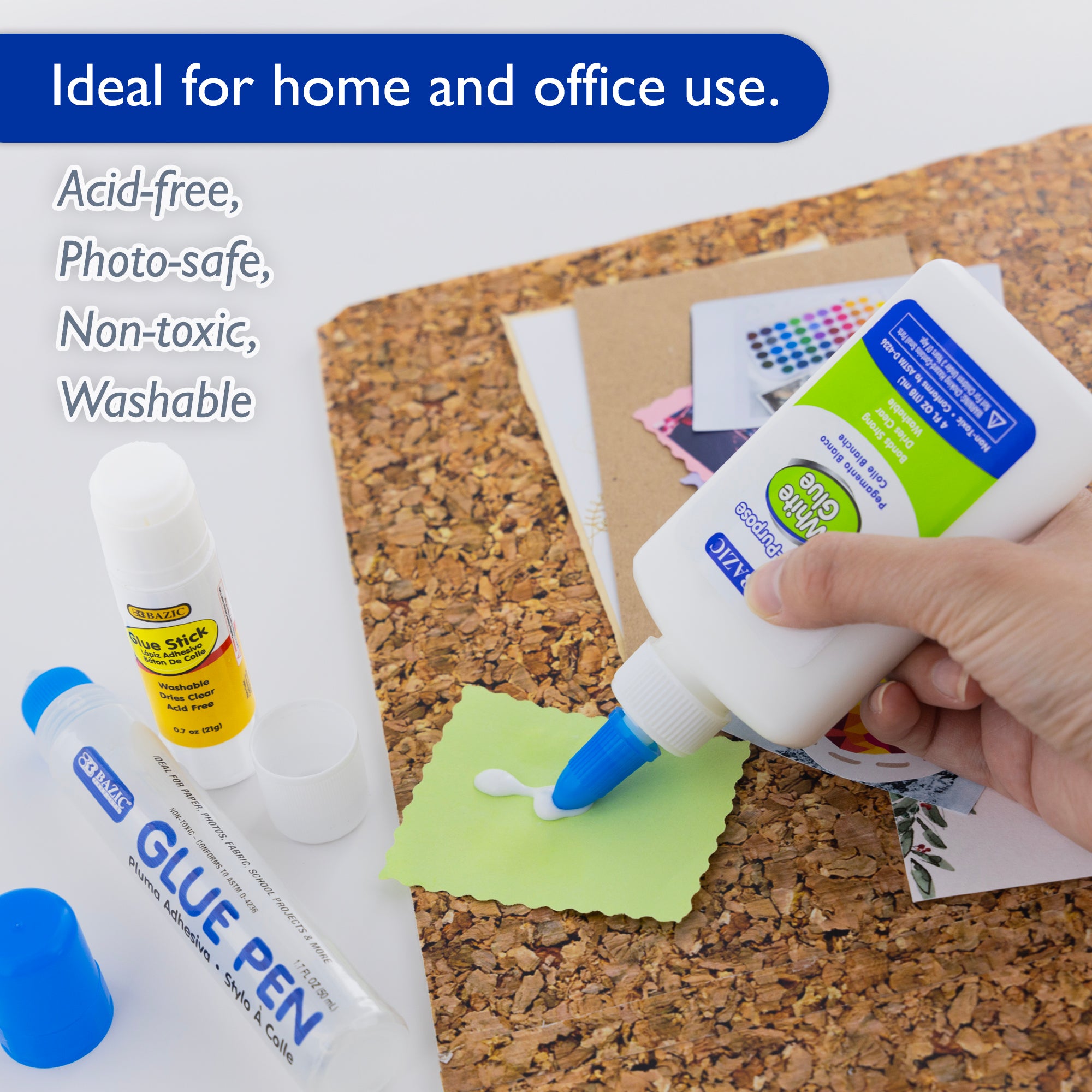 Clear Glue &amp; White Glue &amp; Glue Stick Sets (3/Pack)