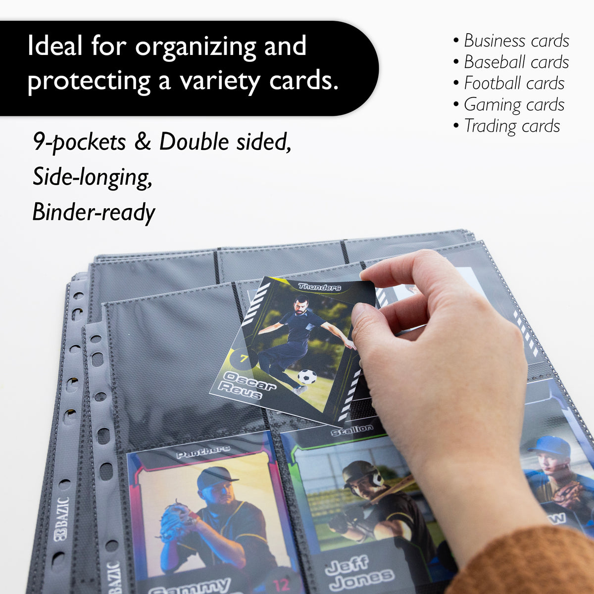 Side-Loading 9-Pocket Double-Sided Card Pages