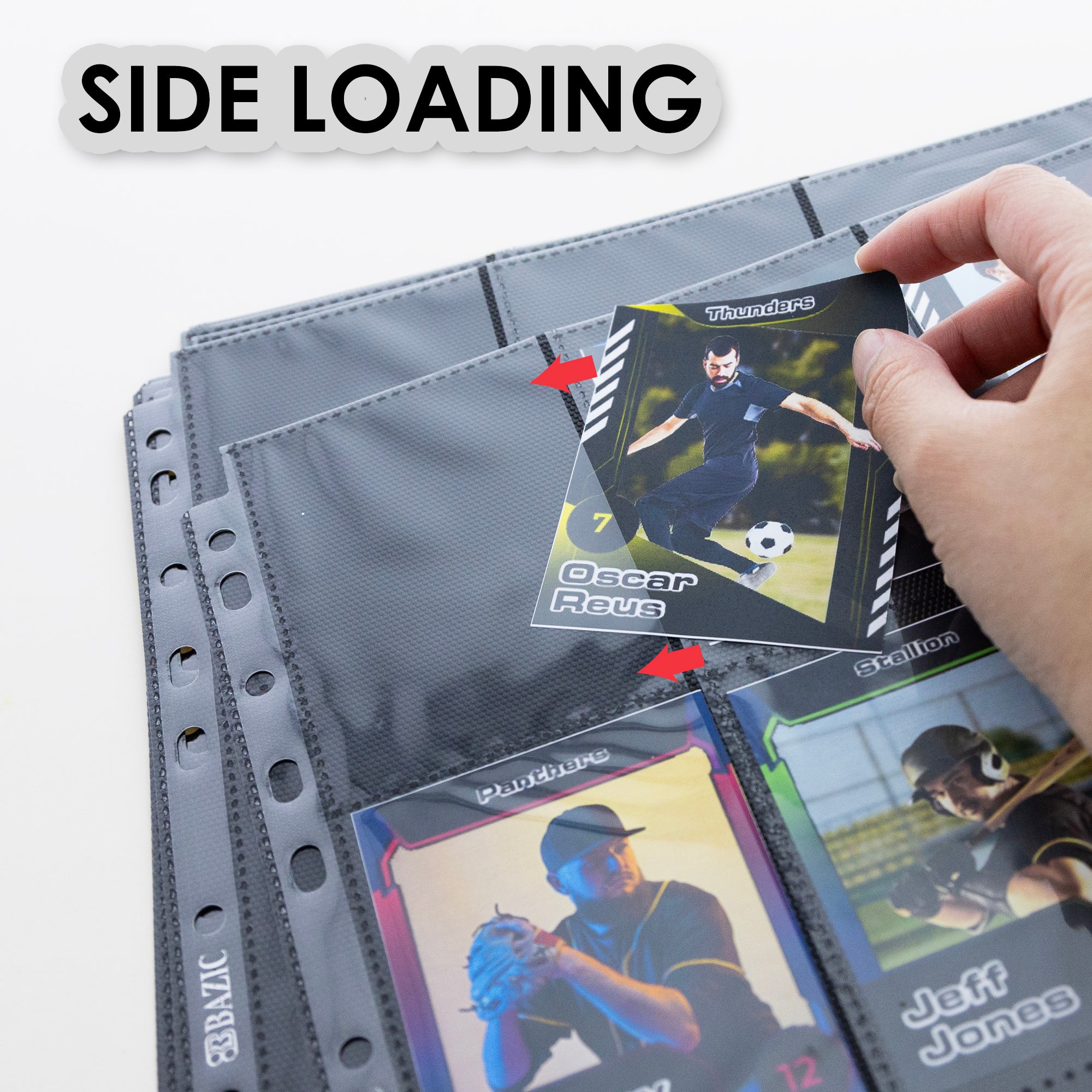 9-Pocket Double-Sided Card Holders, 100 Pack, Side-Loading