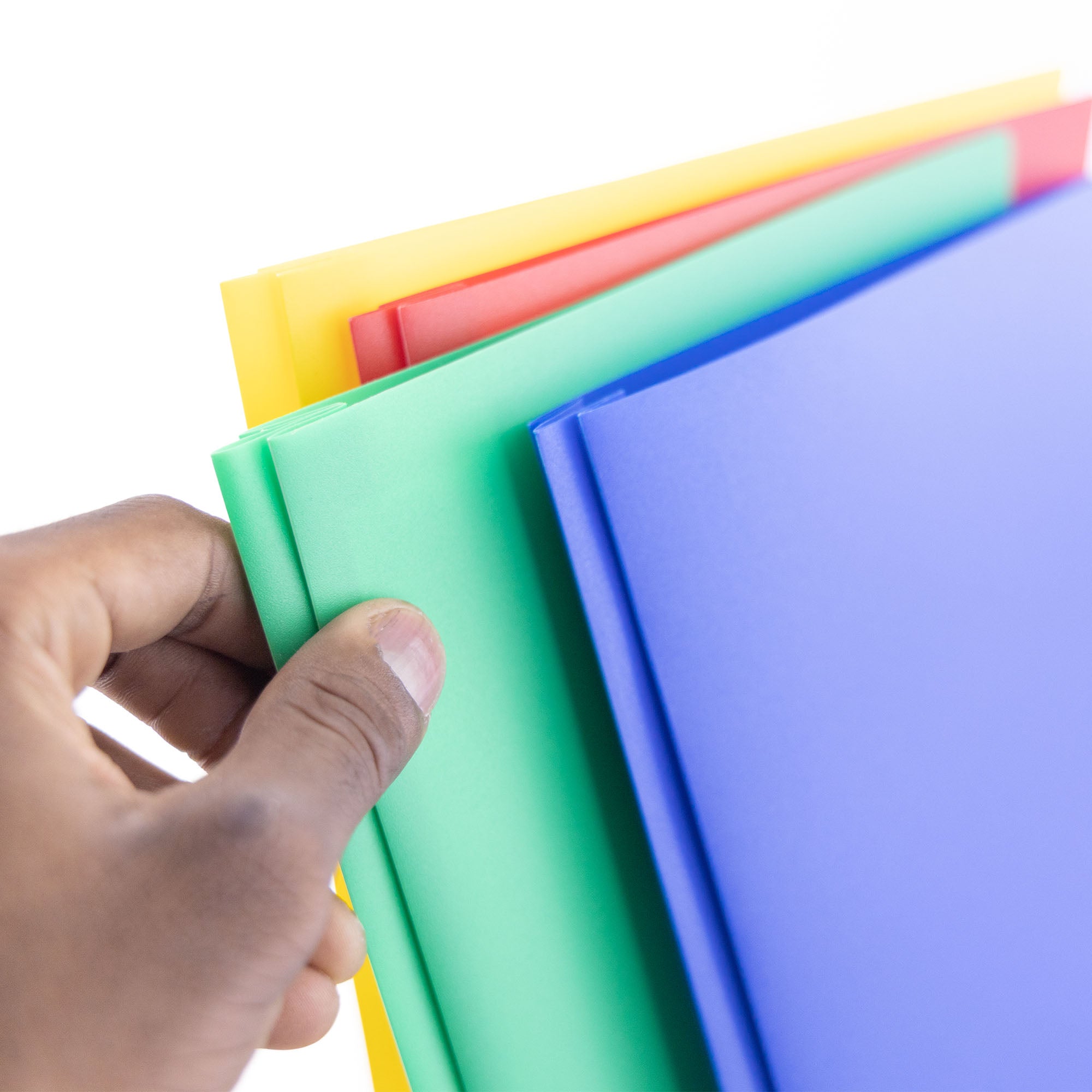 Green Poly 2-Pocket Folder with 3-Prong Fasteners