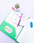 Poly 2-Pockets Portfolio - Green Color w/ 3-Prong Fastener