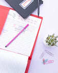 Poly 2-Pockets Portfolio - Red Color w/ 3-Prong Fastener