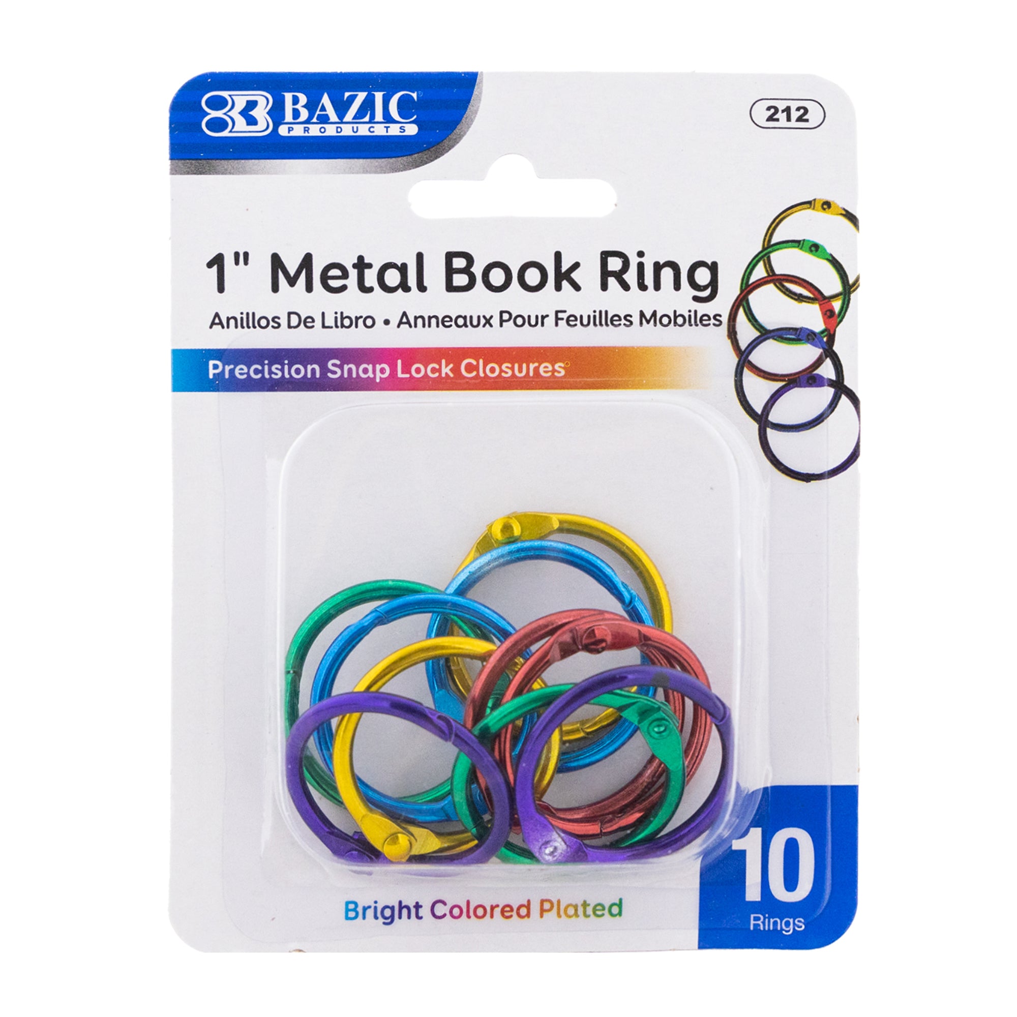 Binder Rings, 1 Inch Metal Book Rings