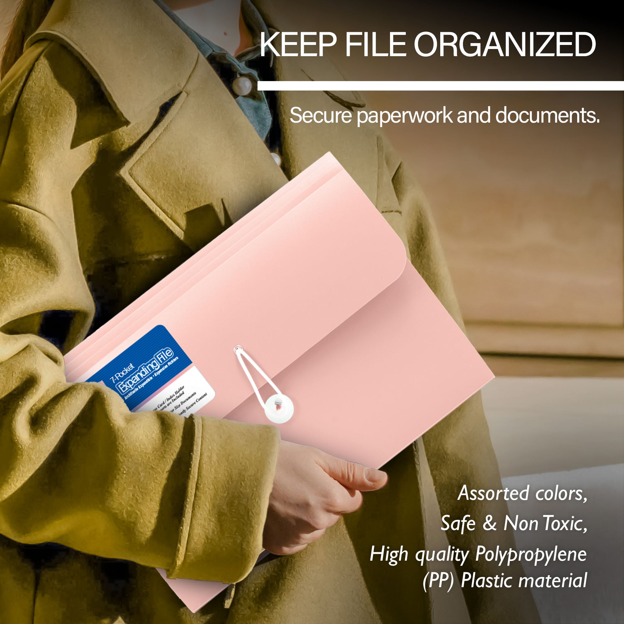 Pastel Edition 7-Pocket Expanding File, A4/Letter