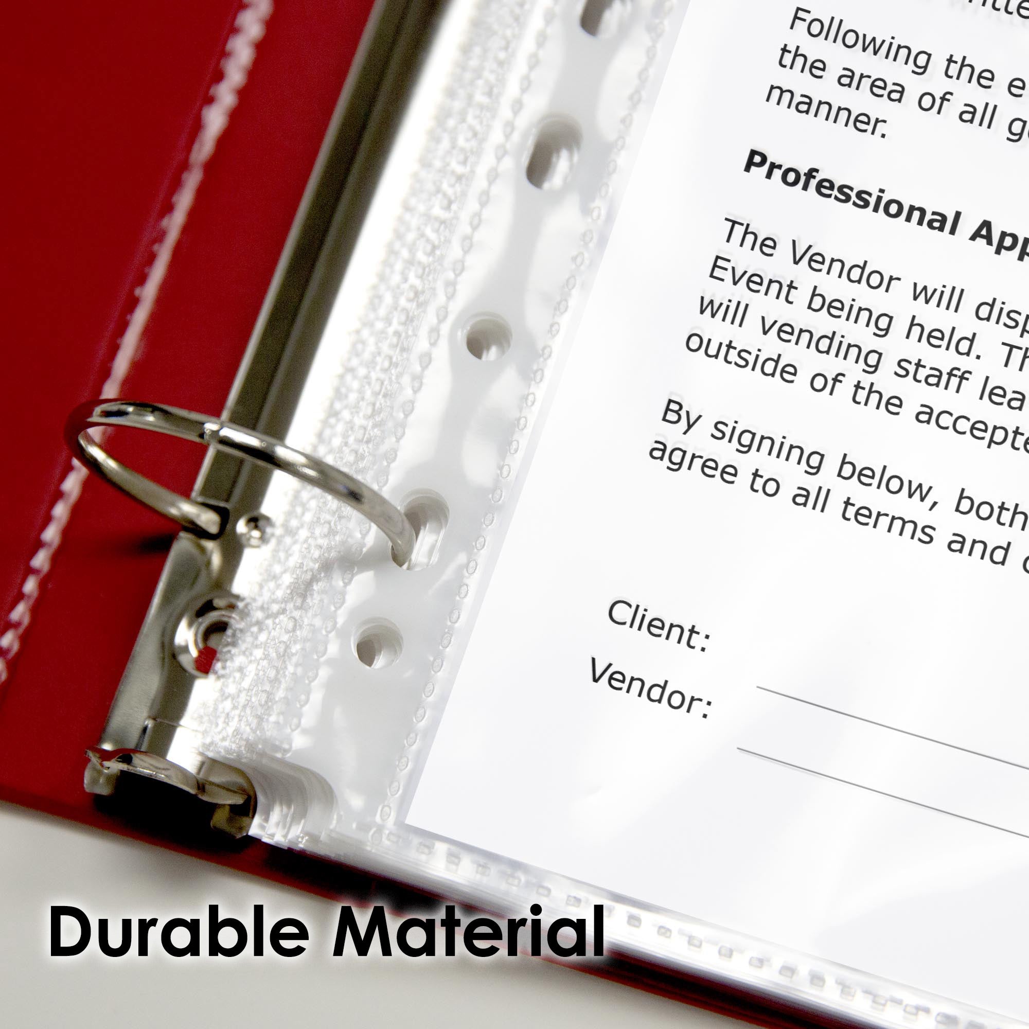Sheet Protectors, 100 Clear 8.5" x 11" Sleeves