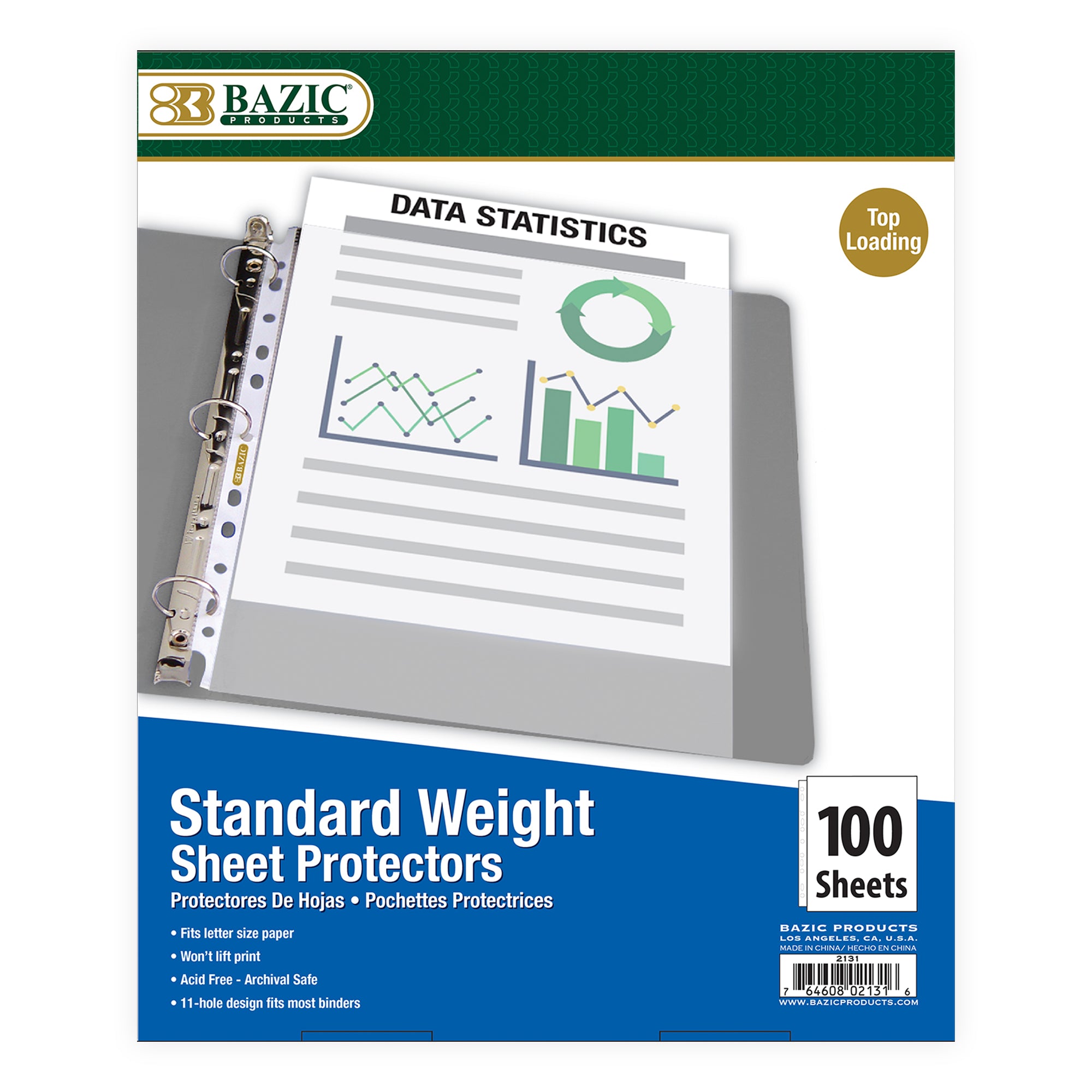 Standard Weight Sheet Protectors, 100 Count, Top Loading