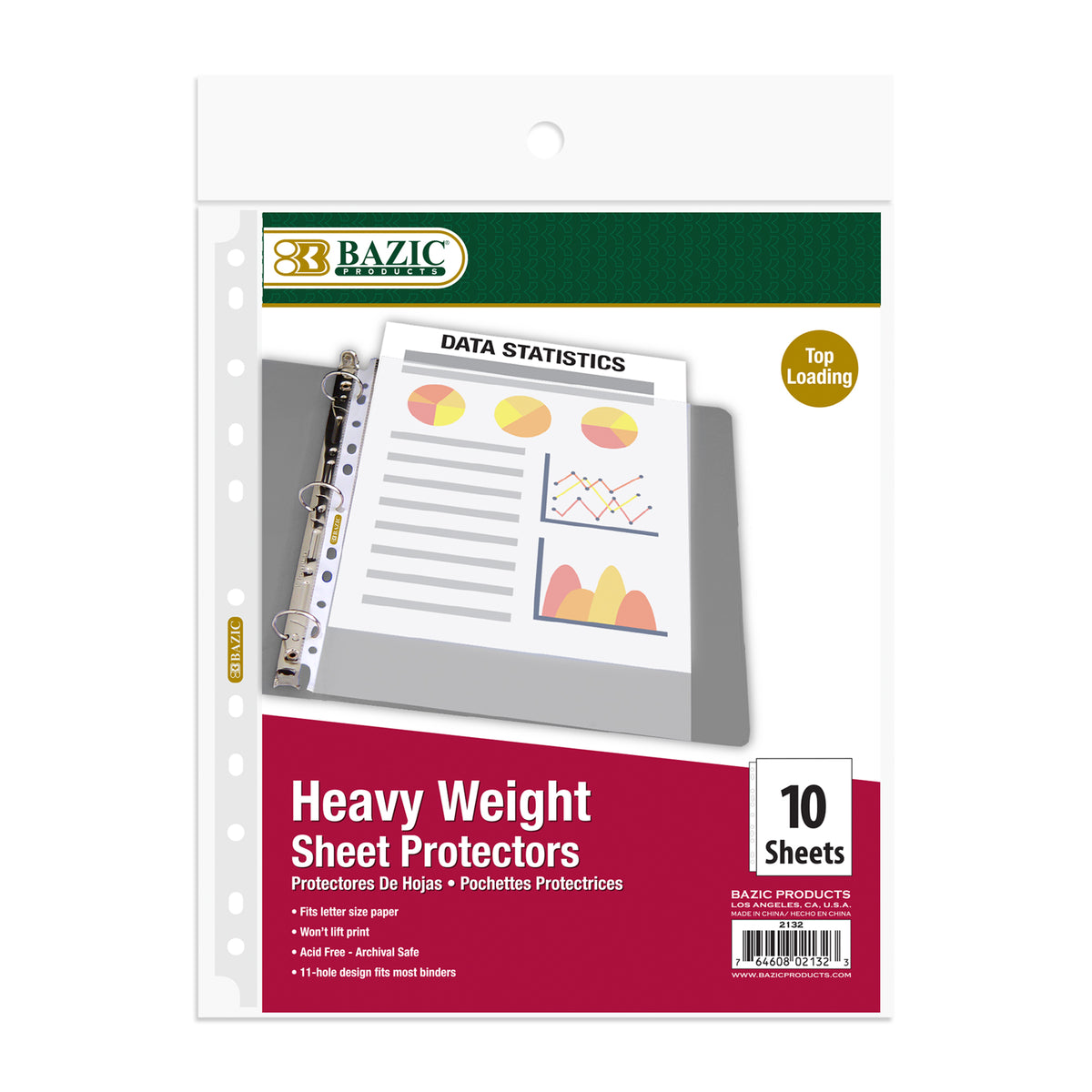 BAZIC Heavy Weight Sheet Protectors, Top-Load, Letter