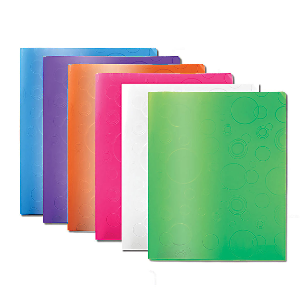 BAZIC Bubble Embossed Poly 2-Pocket Folder