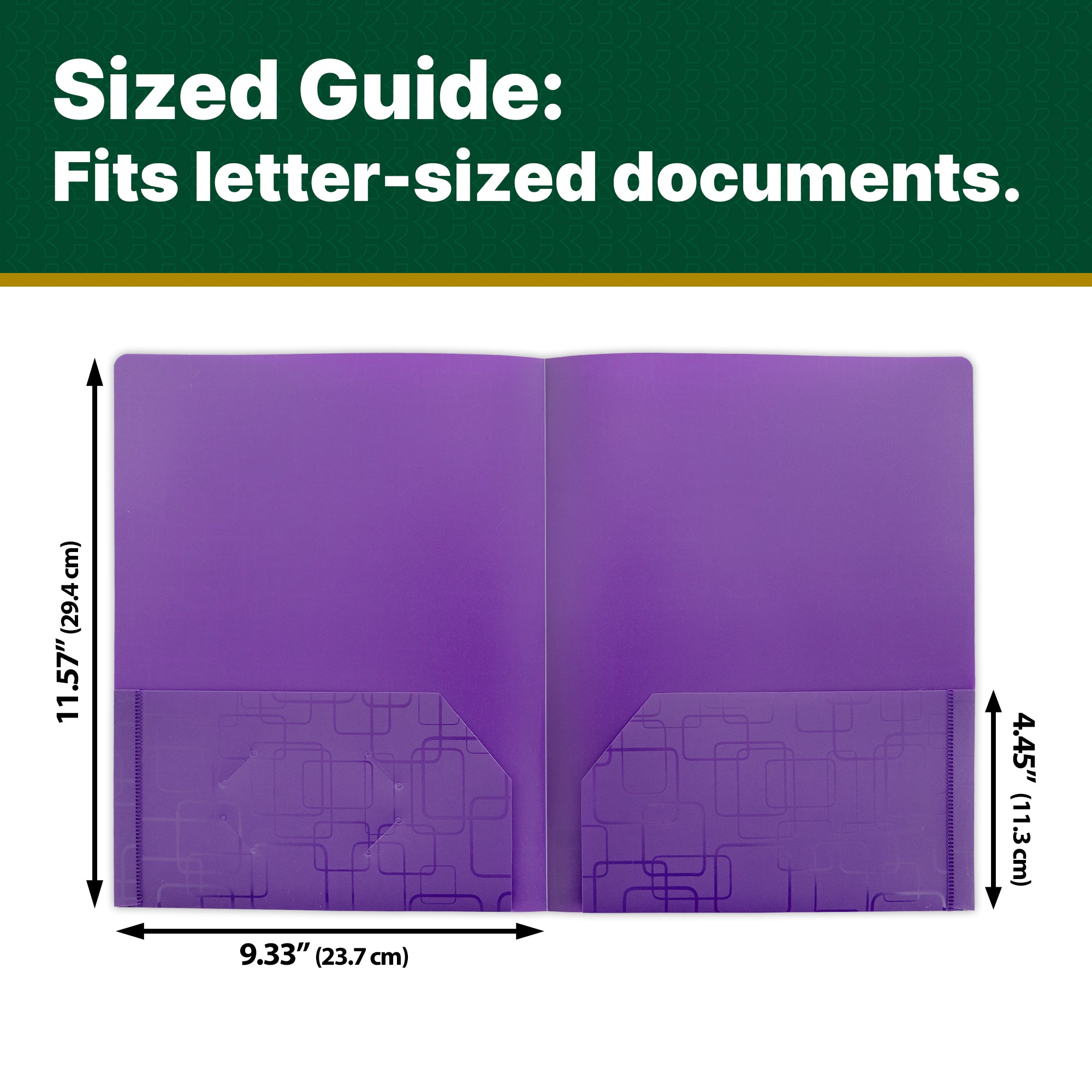Cubic Embossed Poly 2-Pocket Folder