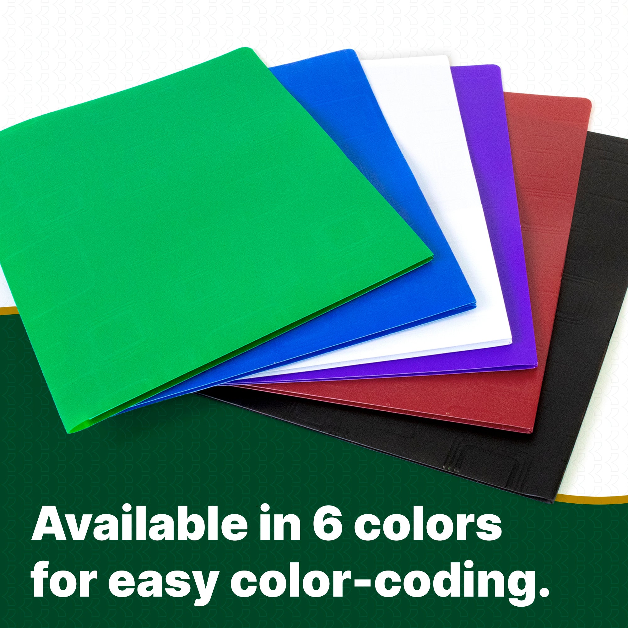 Cubic Embossed Poly 2-Pocket Folder