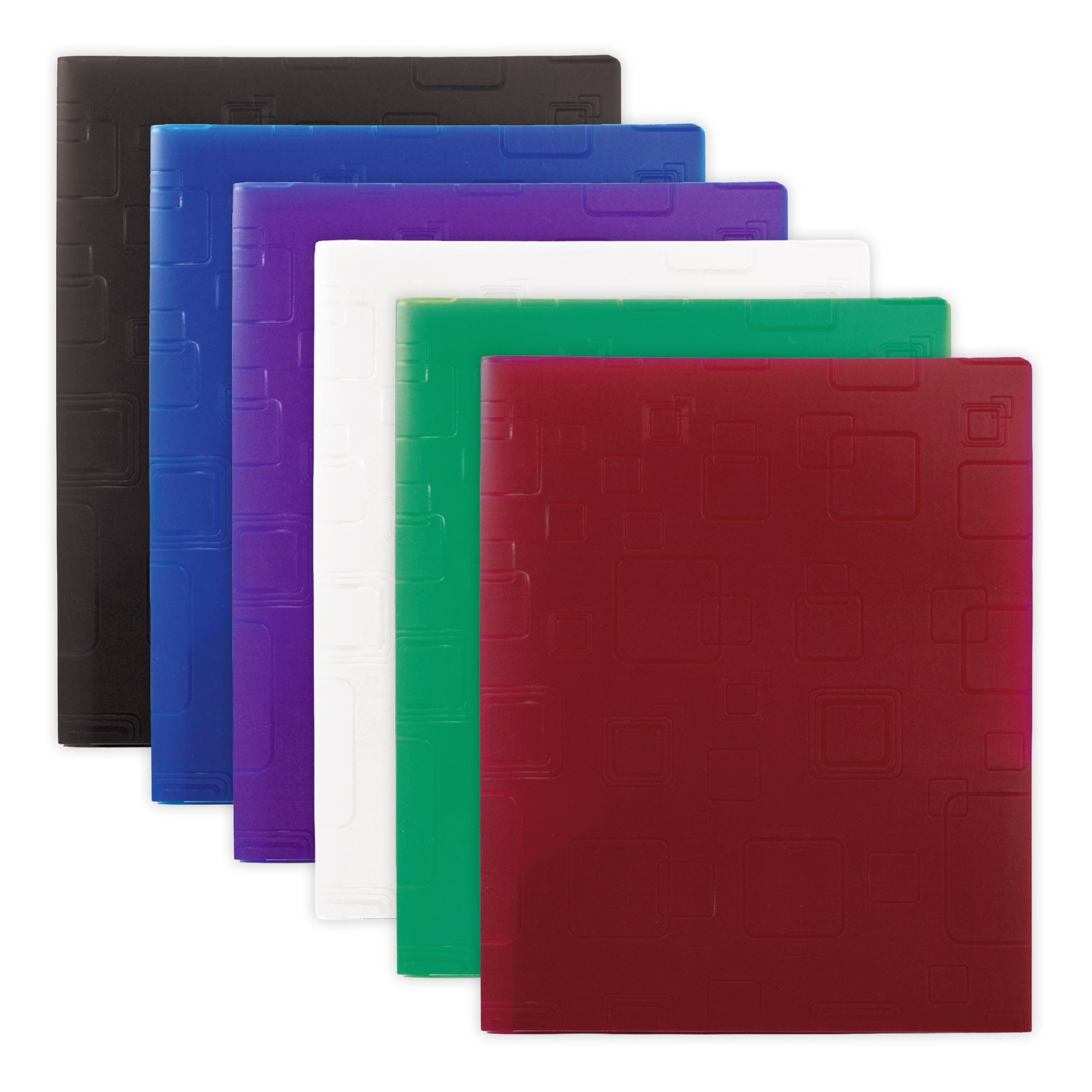 Cubic Embossed Poly 2-Pocket Folder
