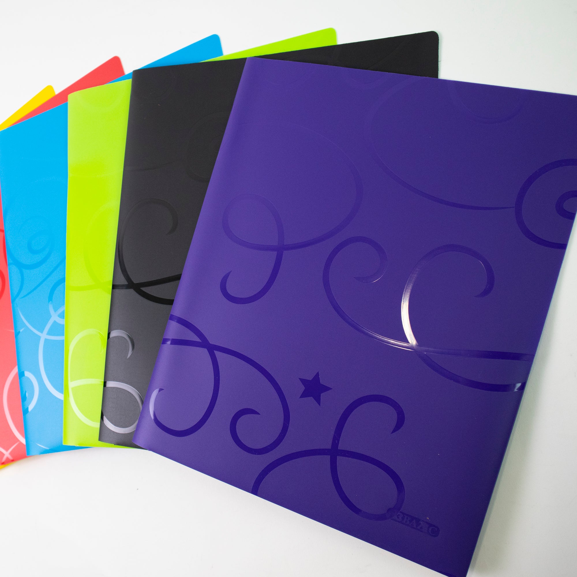 Swirl Embossed Poly 2-Pocket Folder