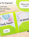 Poly 2-Pockets Portfolio - Swirl Embossed