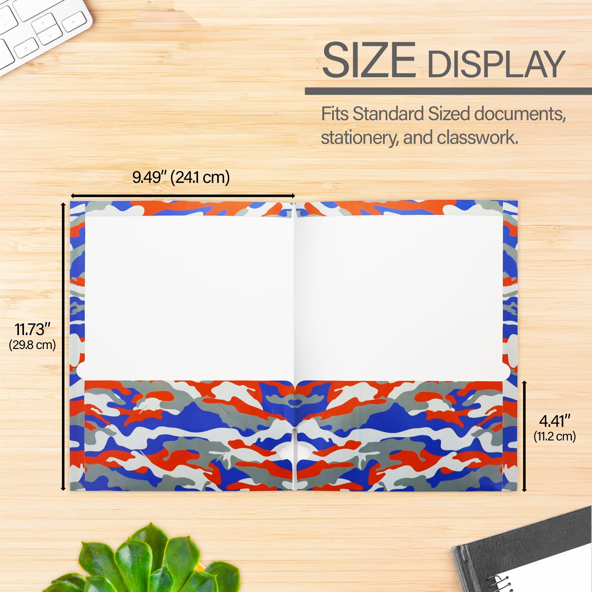 Camouflage Paper 2-Pocket Folder, Standard Letter Folder