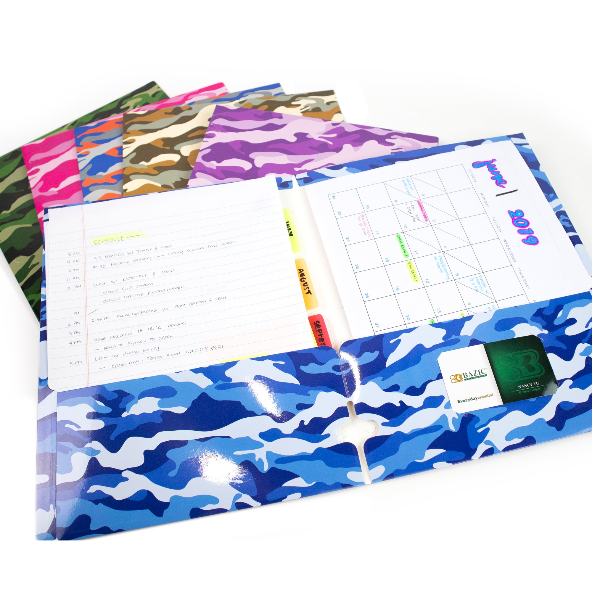Camouflage Paper 2-Pocket Folder, Standard Letter Folder