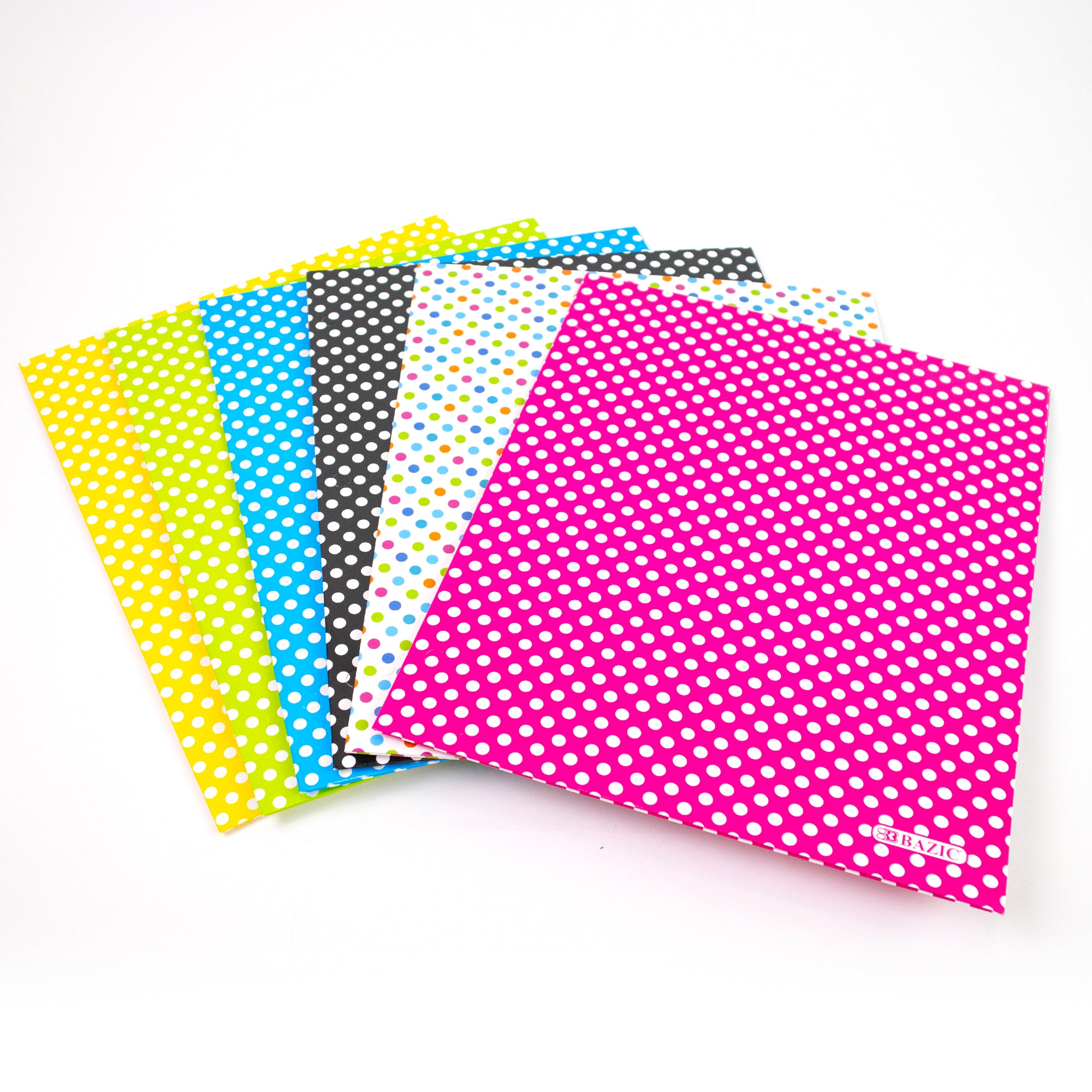 Polka Dot Paper 2-Pocket Folder, for School Office Documents