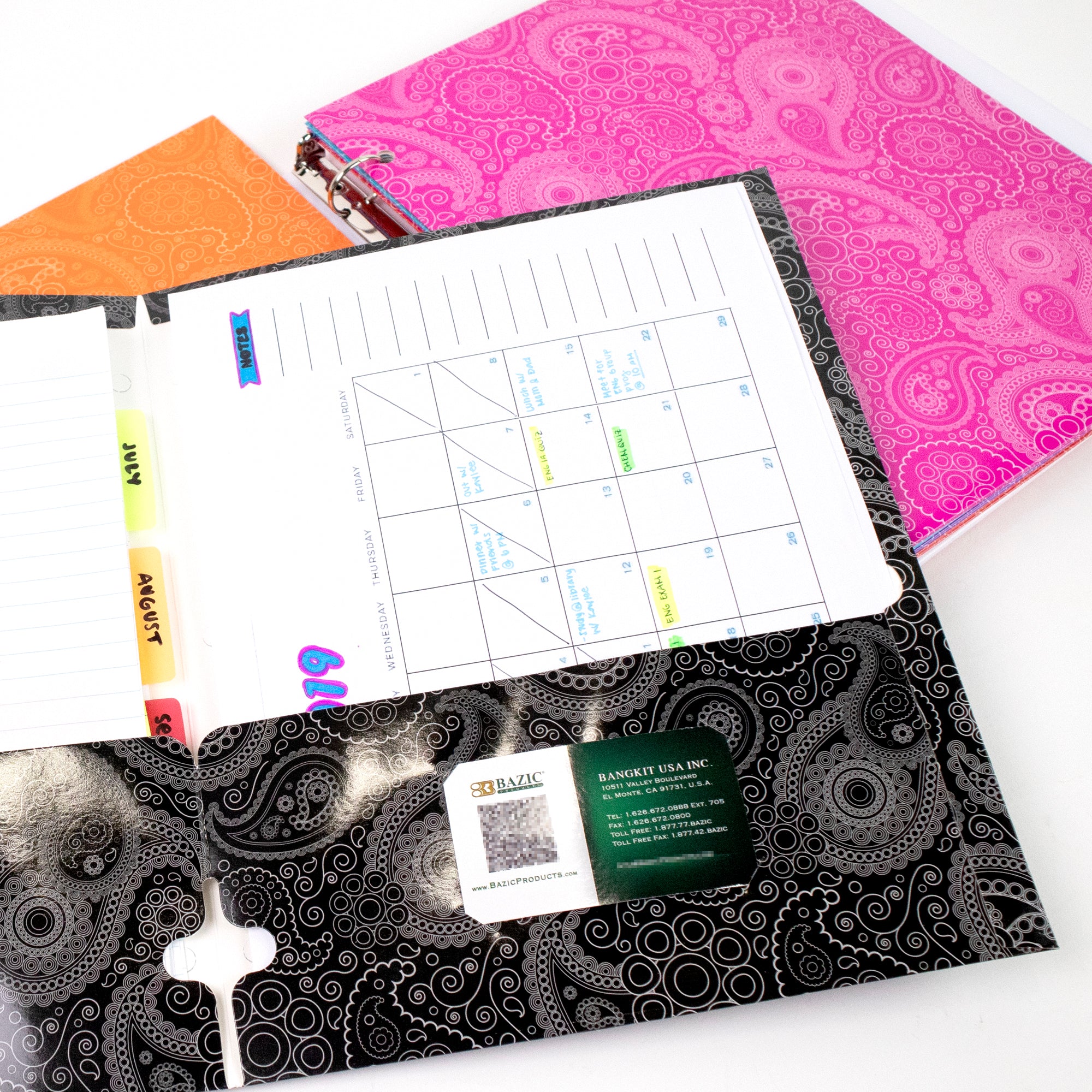 Paisley Paper 2-Pocket Folder, for School Office Documents