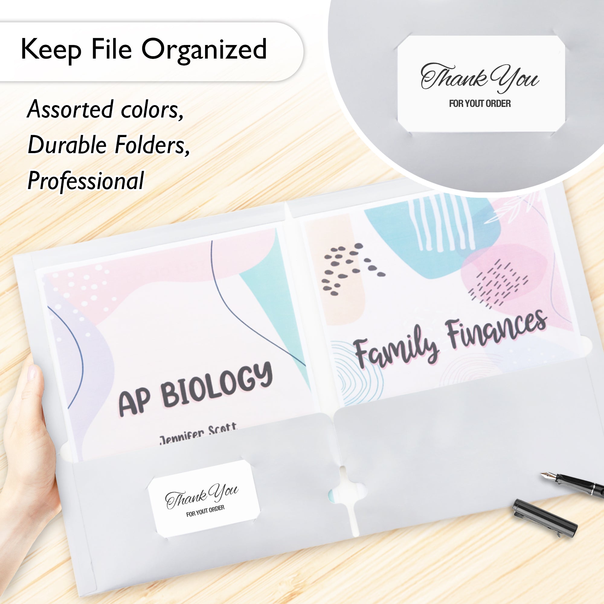 Metallic Color 2-Pocket Portfolios