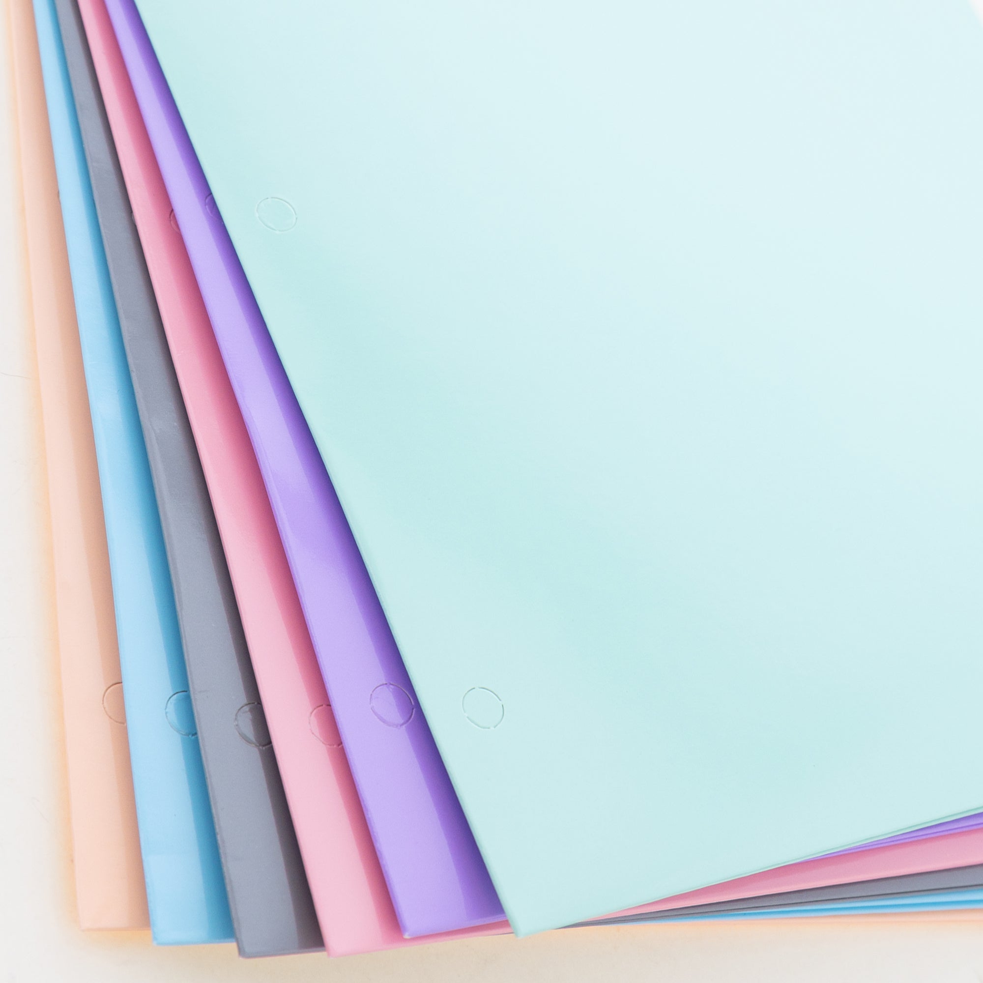 Pastel Color Paper 2-Pocket Folder, Standard Letter Folder