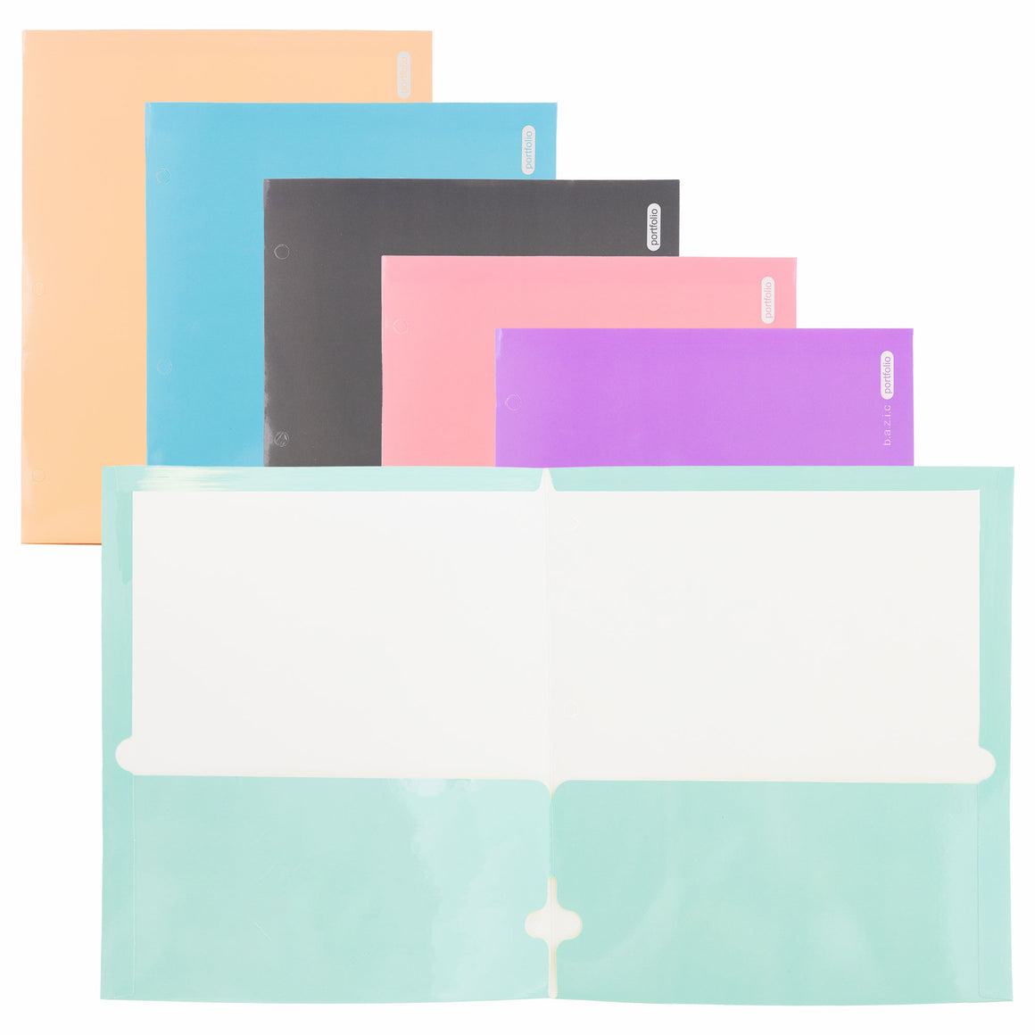 2-Pockets Portfolios – Laminated Pastel Glossy Color