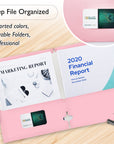 Glossy Laminated Pastel Color 2-Pockets Portfolios