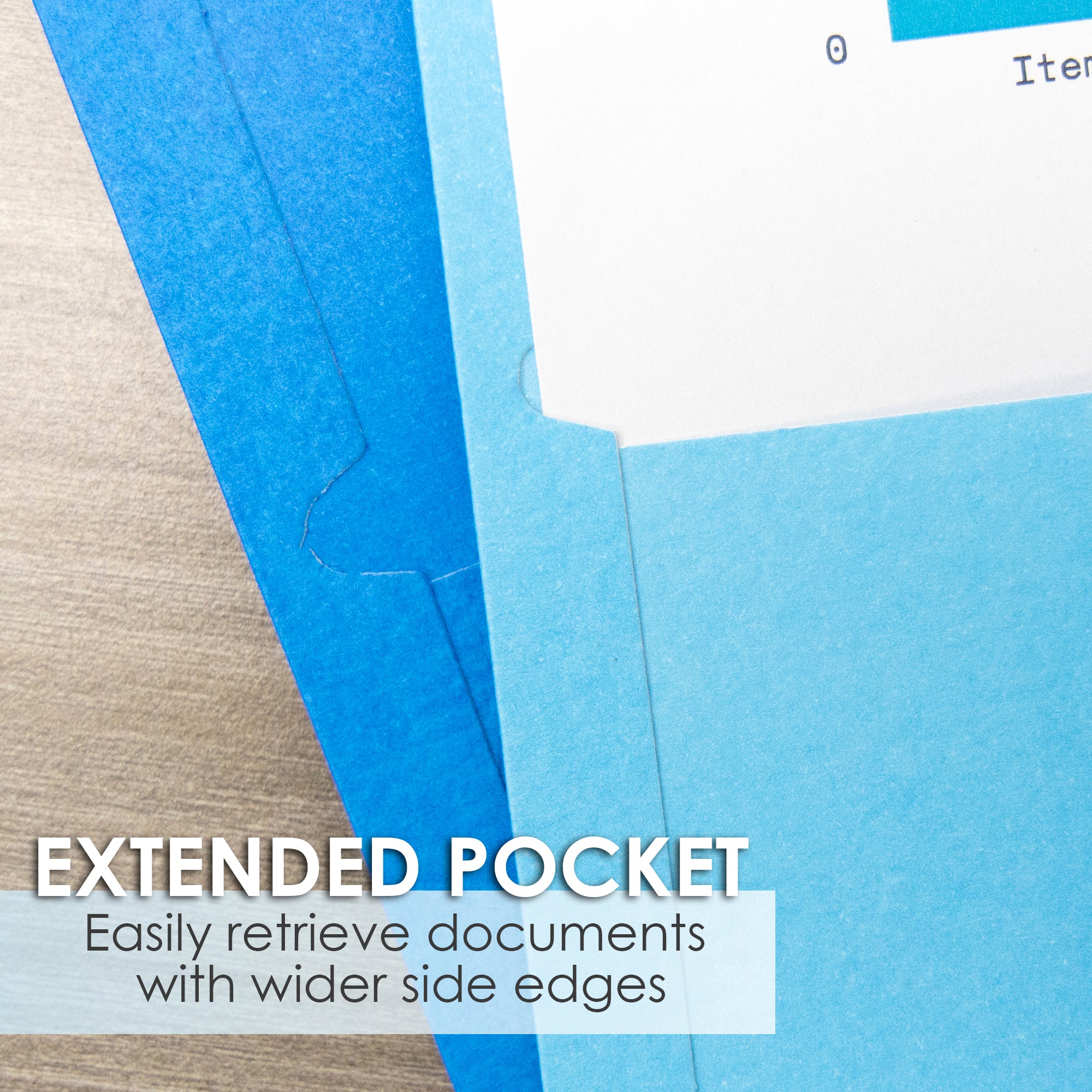 Assorted Color Paper 2-Pocket Folder, 25 Box