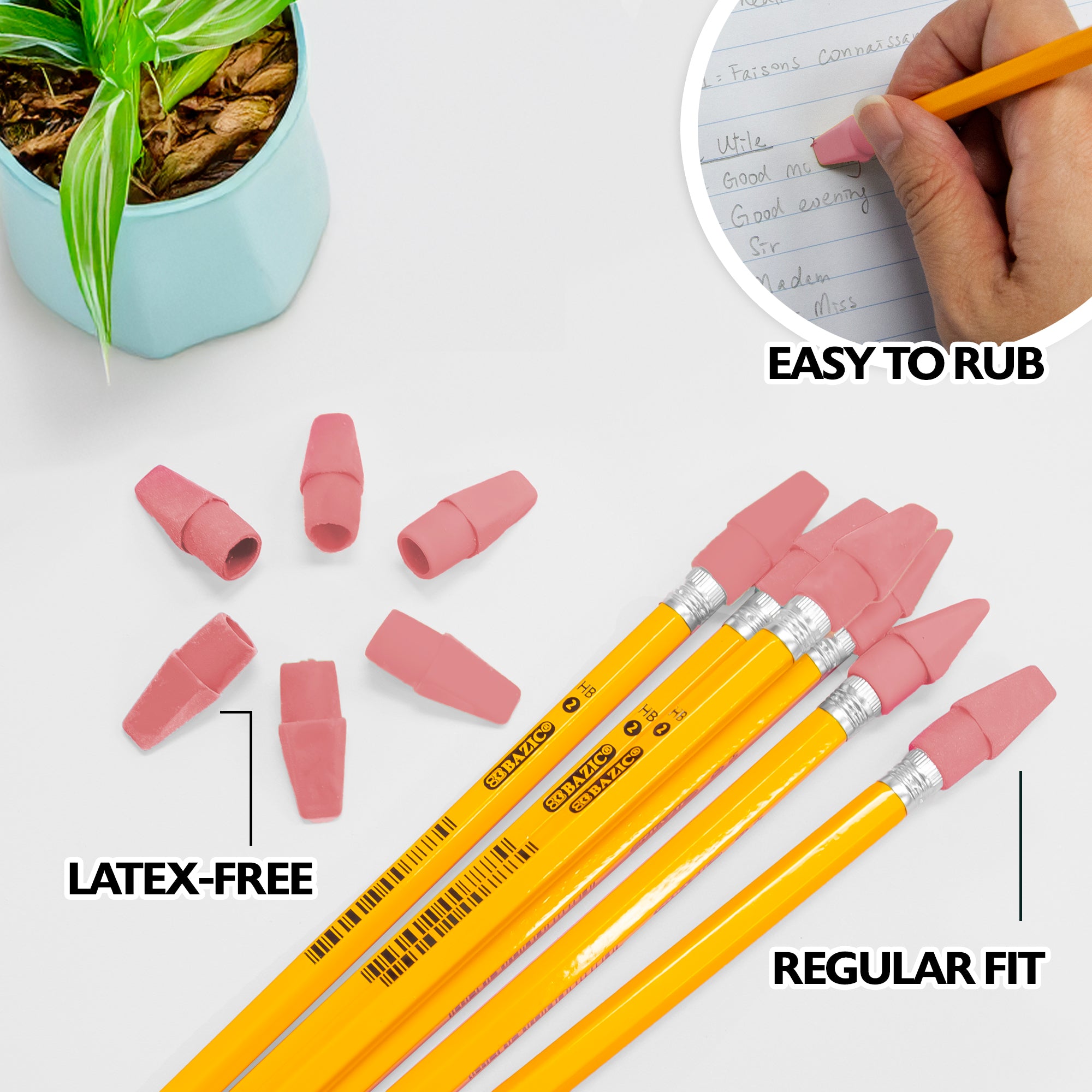 Pink Eraser Cap (50/Pack)