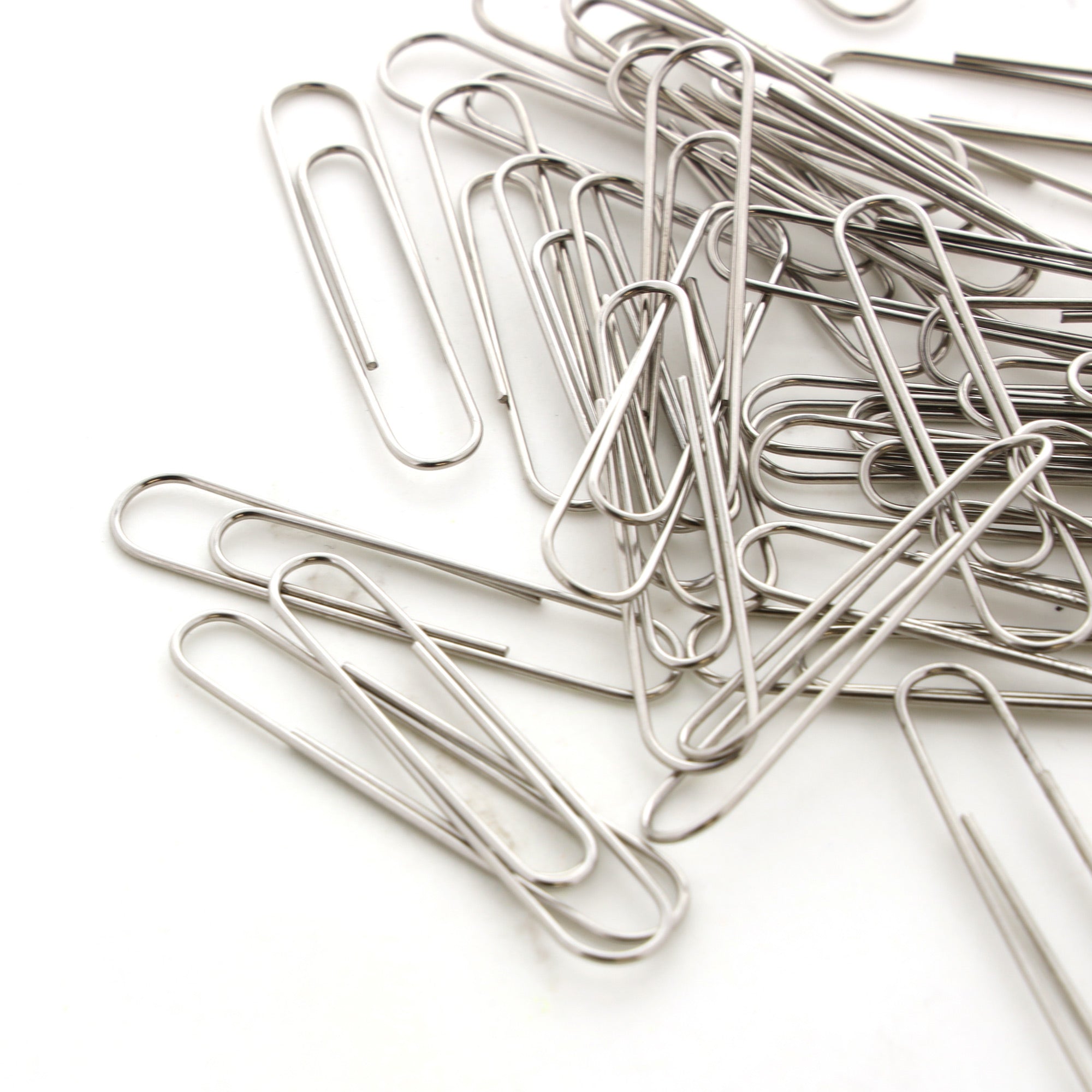 Jumbo 50 mm Silver Paper Clips, 100 Count