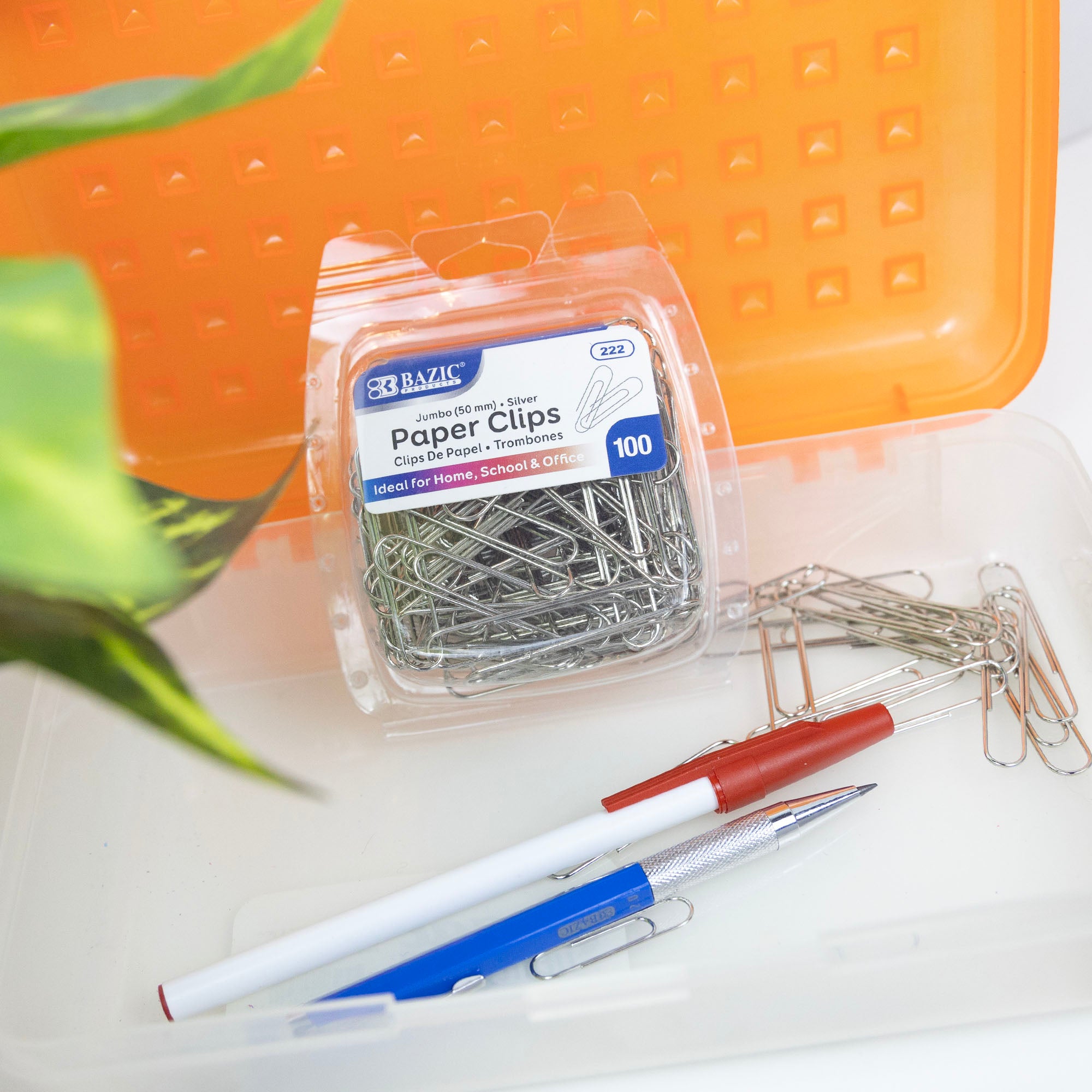 Paper Clip (50mm) Jumbo Silver (100/Pack)