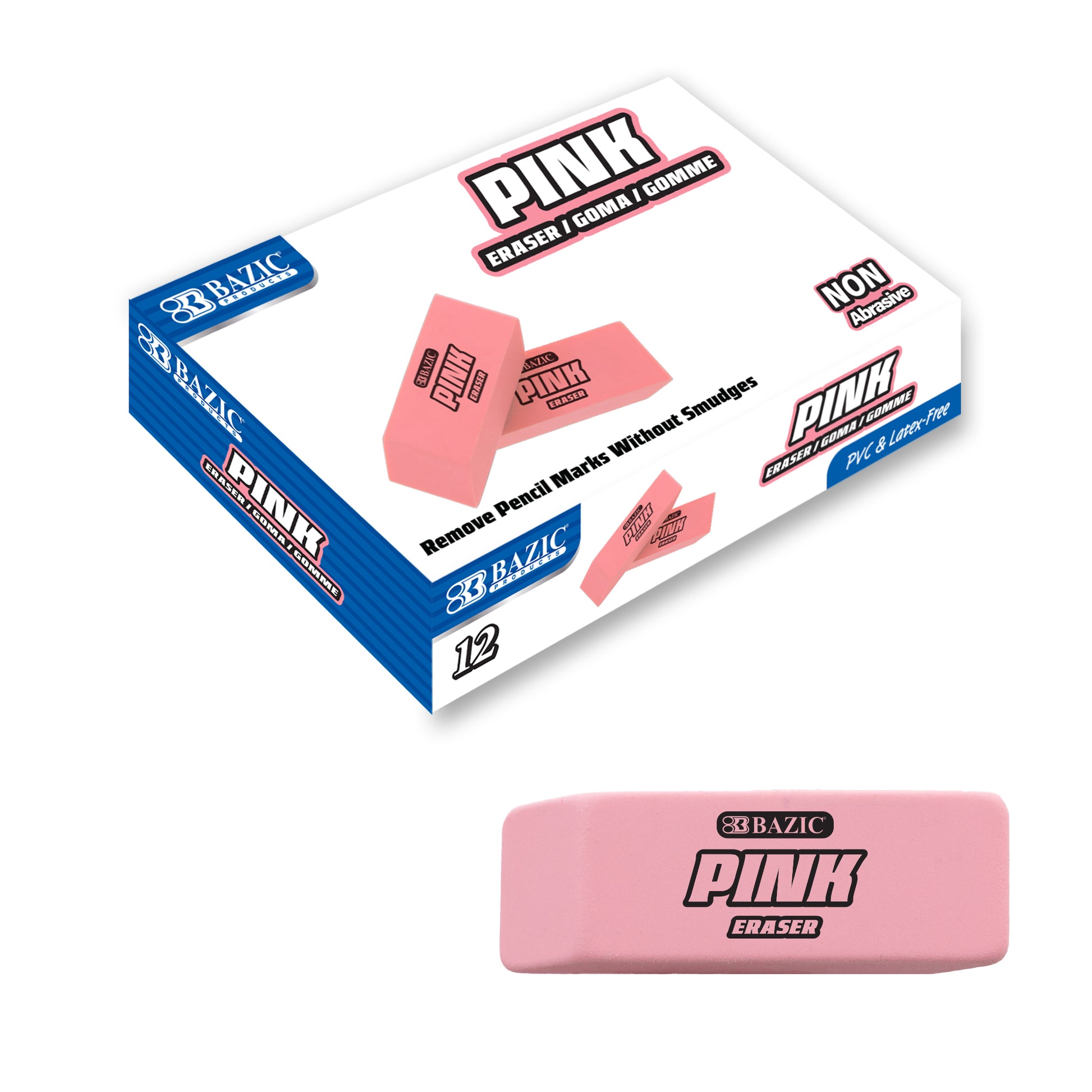 Pink Bevel Eraser