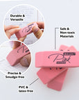 Pink Bevel Eraser (4/Pack)