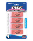 Pink Bevel Eraser (4/Pack)