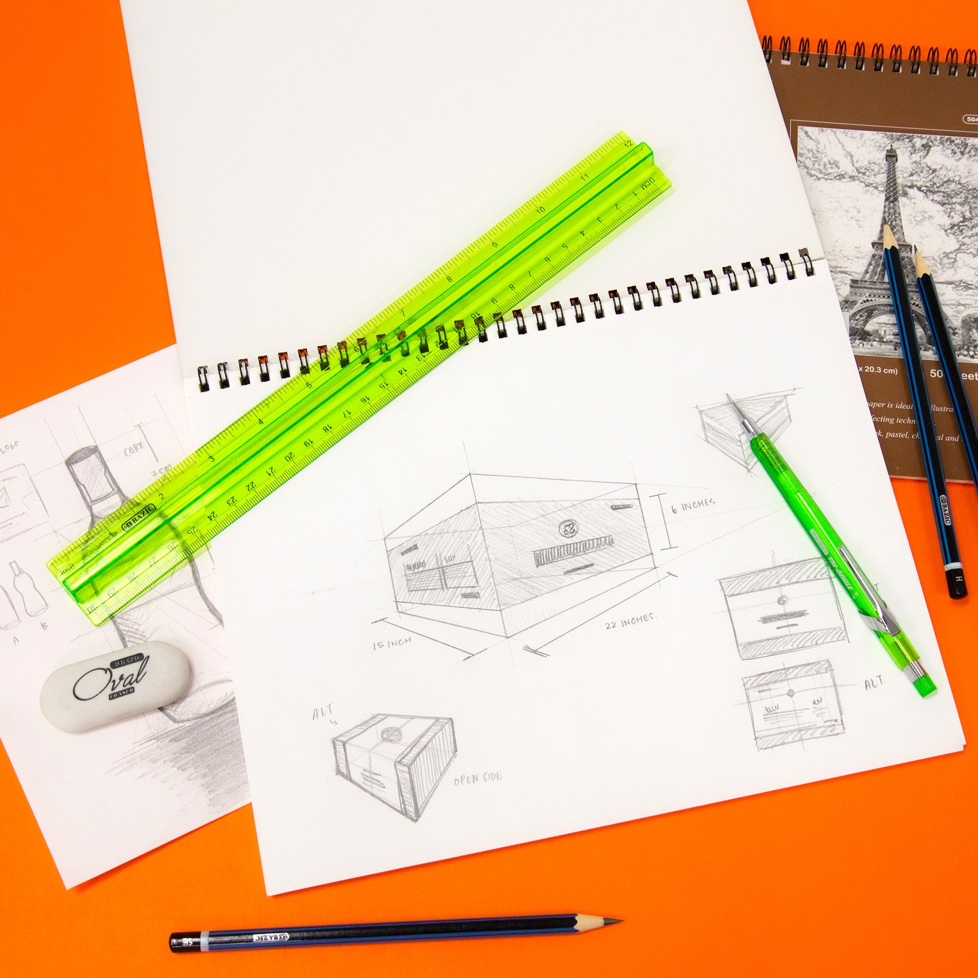 White Oval Erasers, Latex-Free, PVC-Free