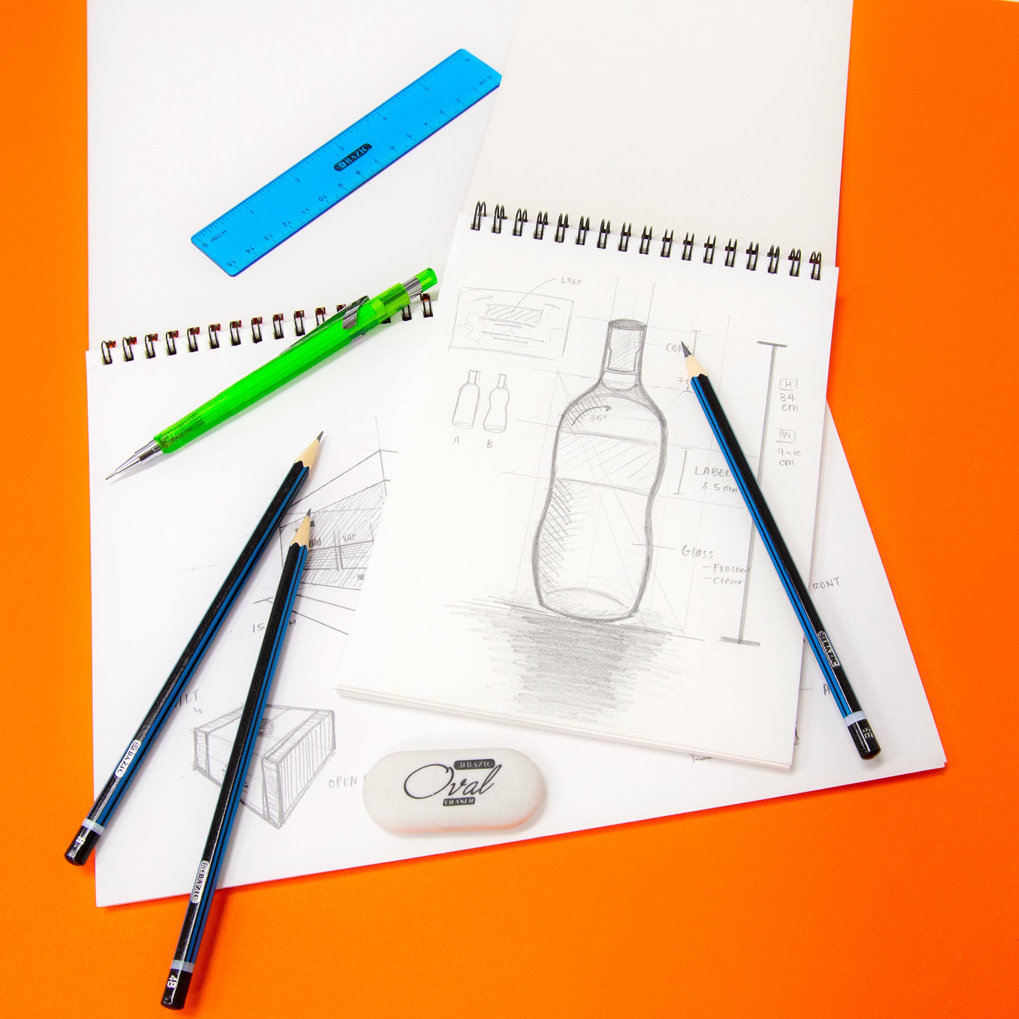 White Oval Erasers, Latex-Free, PVC-Free