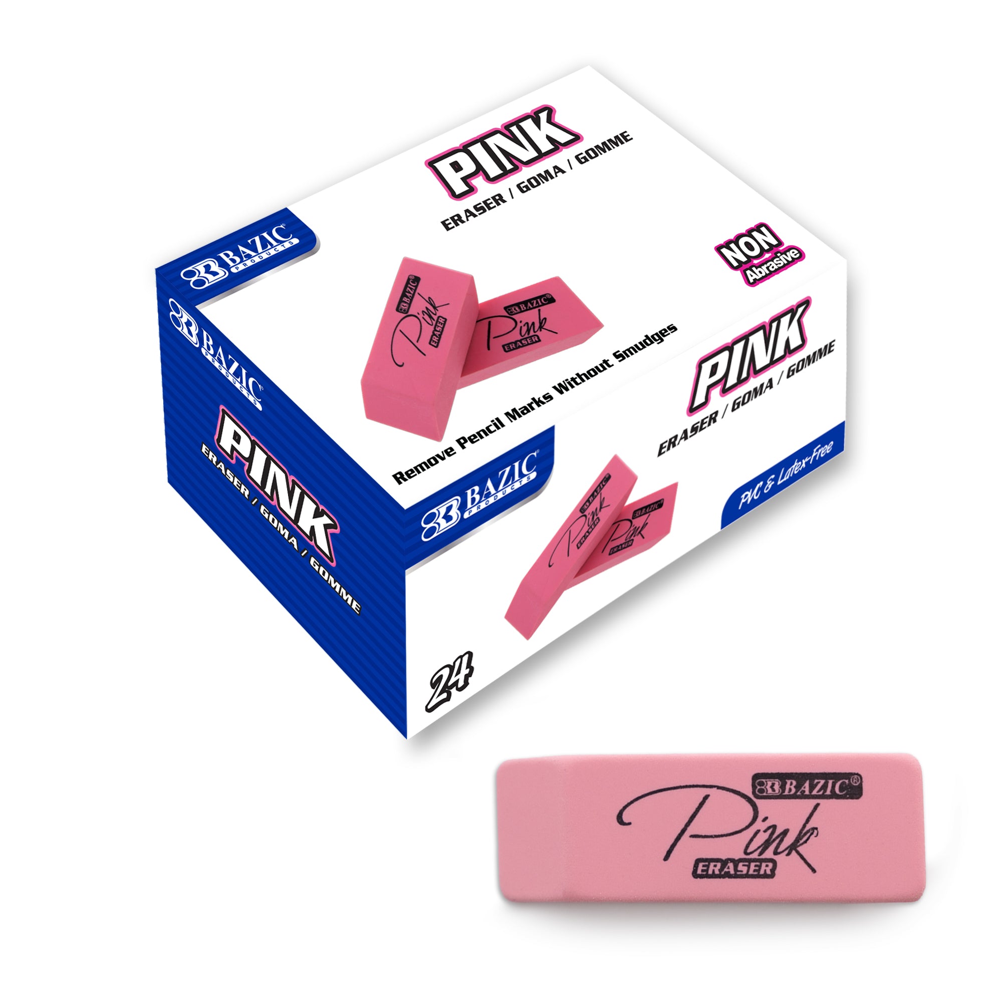 Pink Bevel Eraser