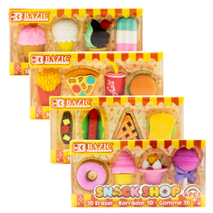 Snack Shop 3D Eraser Sets