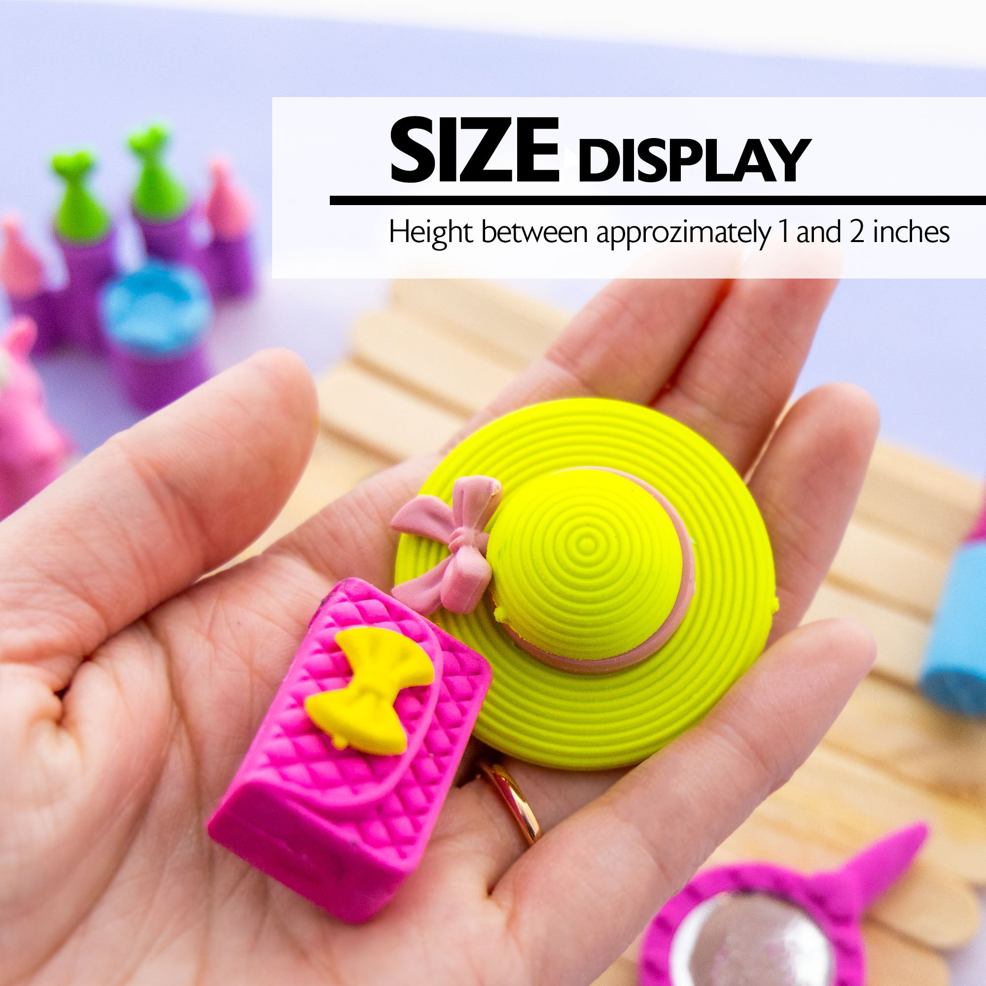 Princess 3D Erasers, 4 Count, for Kids Party Favors