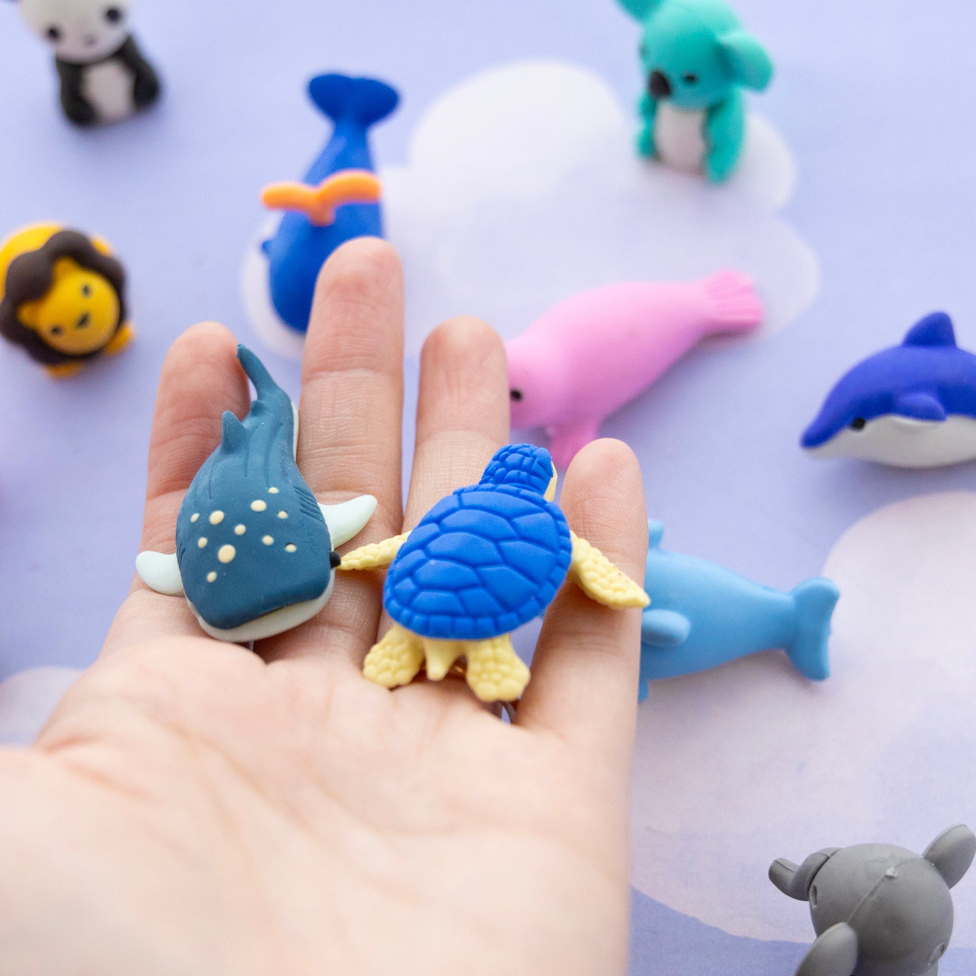 Wildlife 3D Erasers, 4 Count, for Kids Party Favors