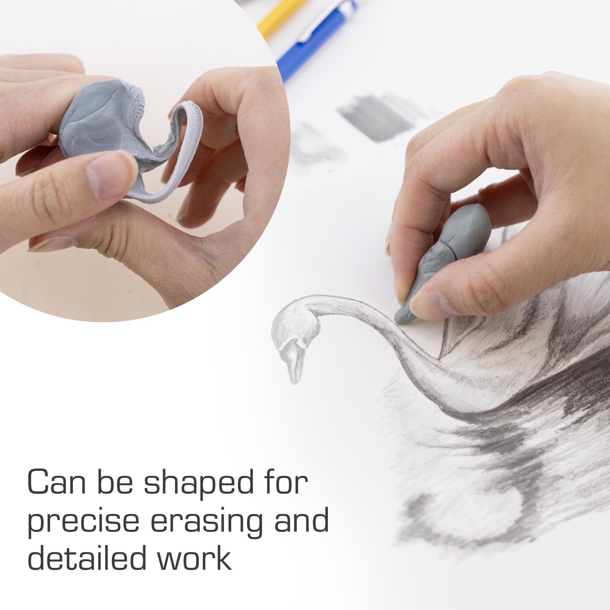 Kneaded Art Eraser, for Drawing Charcoal Pastel