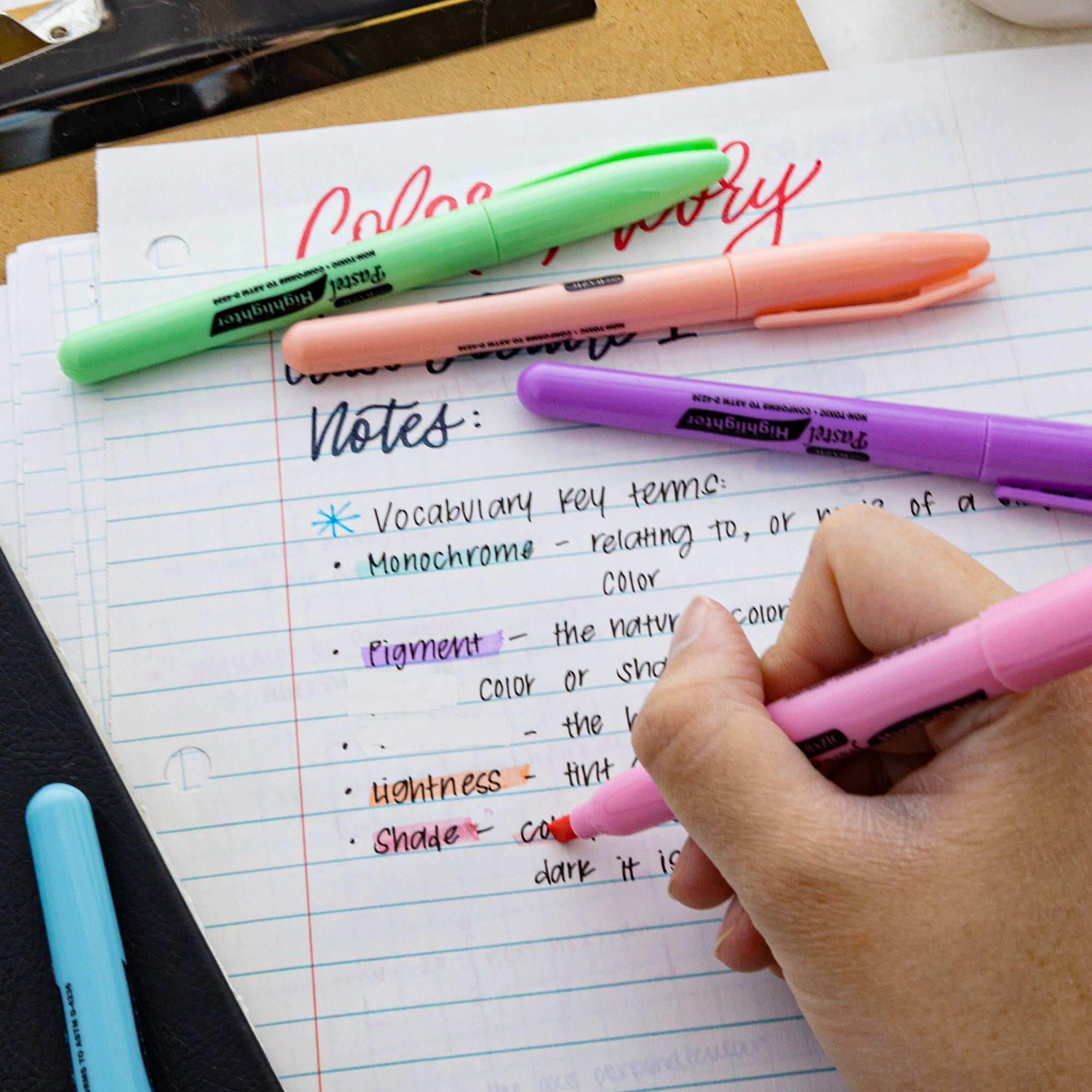 Assorted Pastel Highlighters, Pen-Style, 5-Count