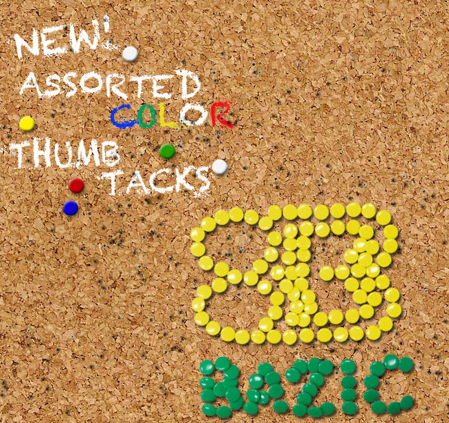 Assorted Color Thumb Tack (150/Pack)