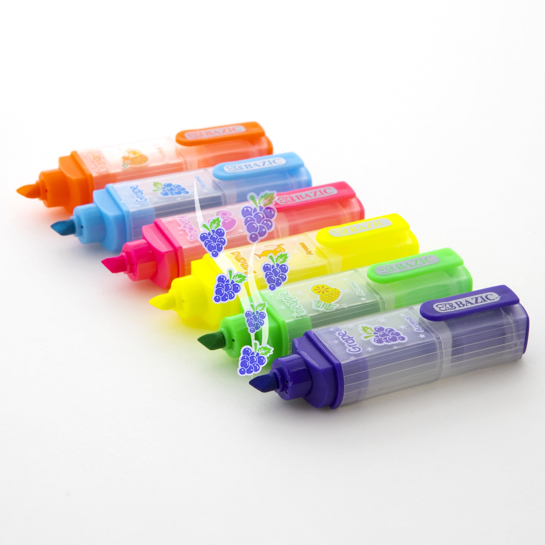 Scented Fluorescent Highlighters, 6 Count